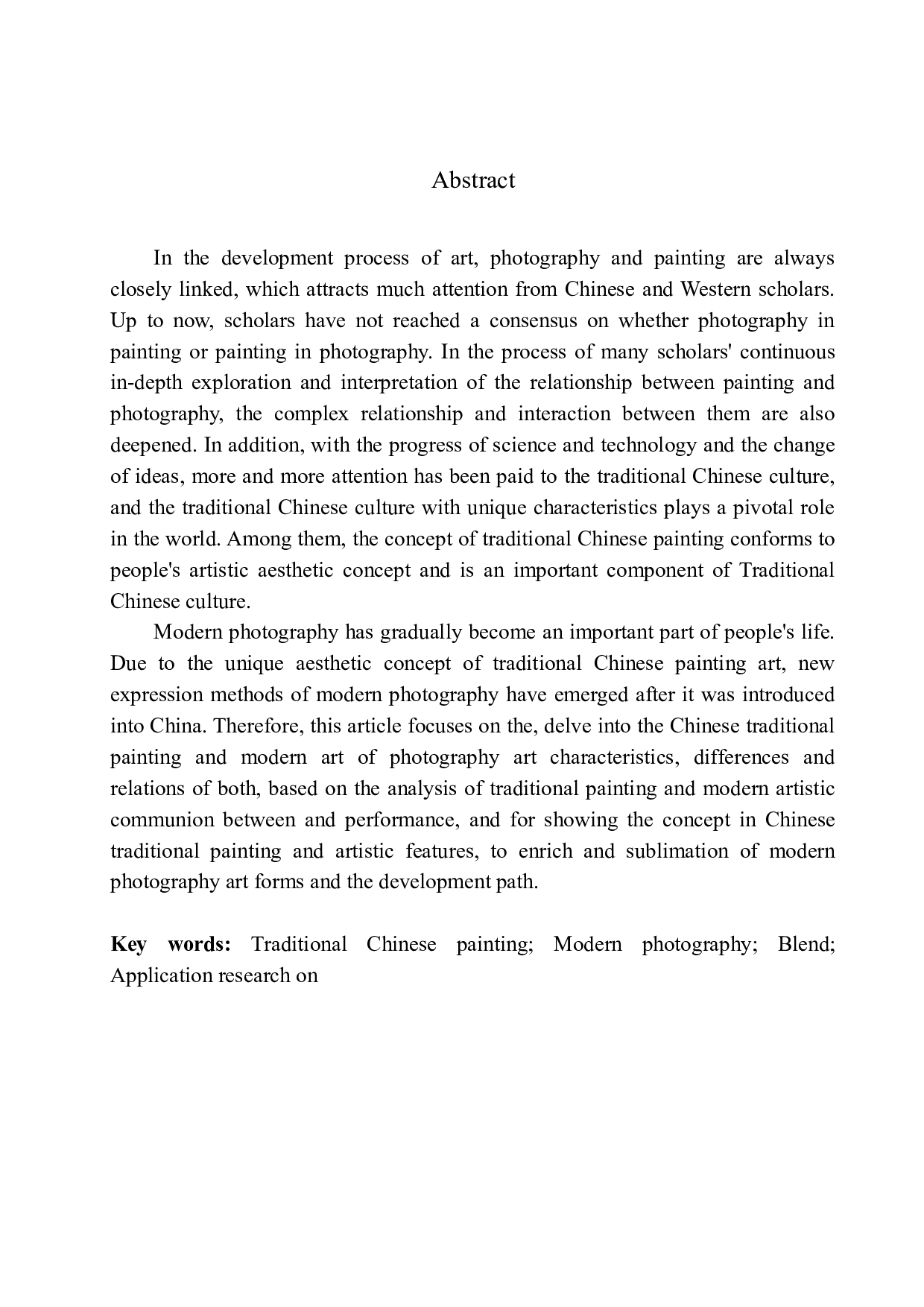 中国传统绘画理念在现代摄影中的应用-10256字.docx 第3页