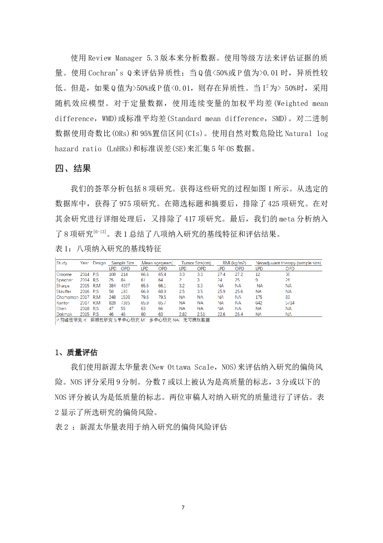 腔镜胰十二指肠切除术与开腹胰十二指肠切除术治疗胰腺癌的系统评价及荟萃分析-11403字.docx 第7页