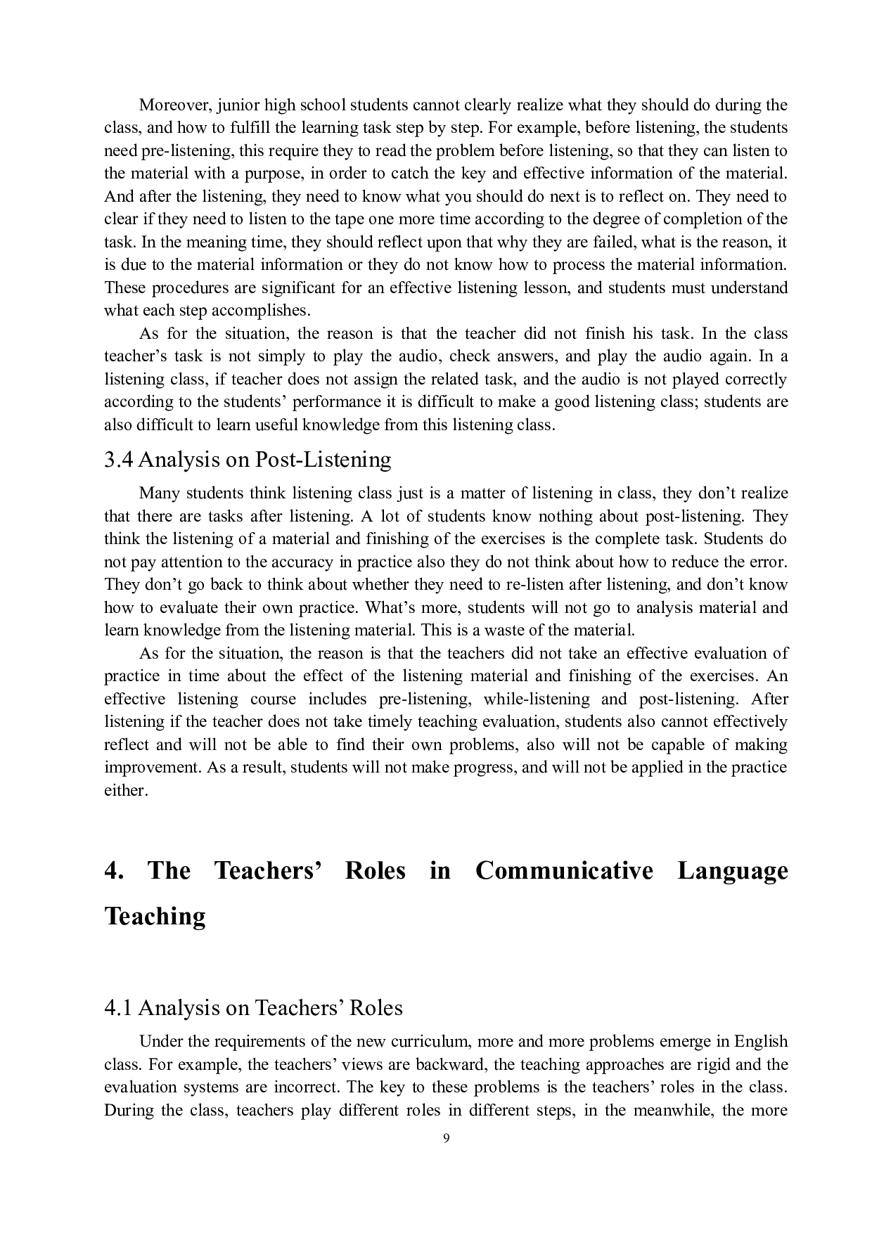 徐晓芳《交际教学法中英语听力课堂教师角色探究》-5610字.docx 第9页