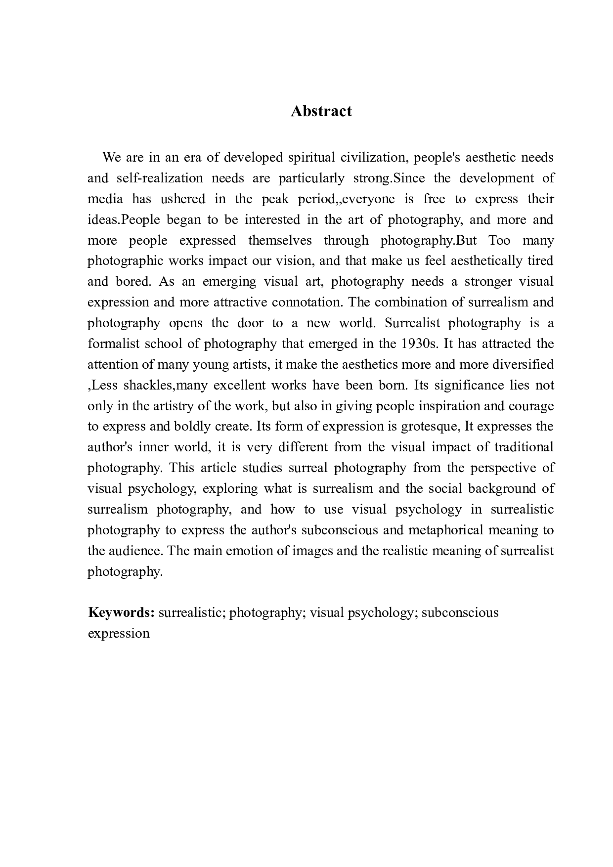 基于视觉心理学理论的超现实主义摄影研究-9659字.docx 第3页