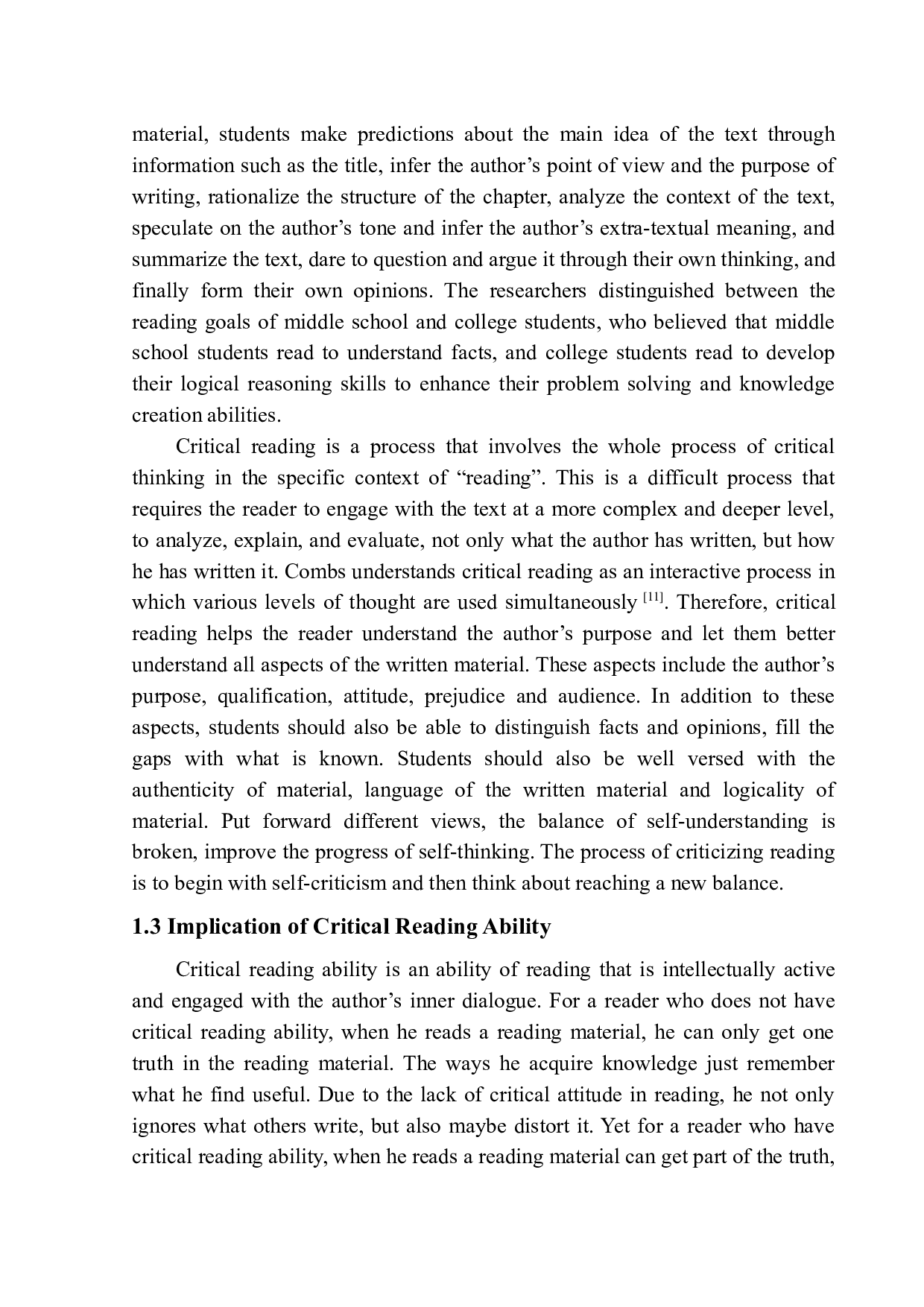 An Analysis of Critical Thinking in Teaching English Reading at High School-10530字.docx 第9页