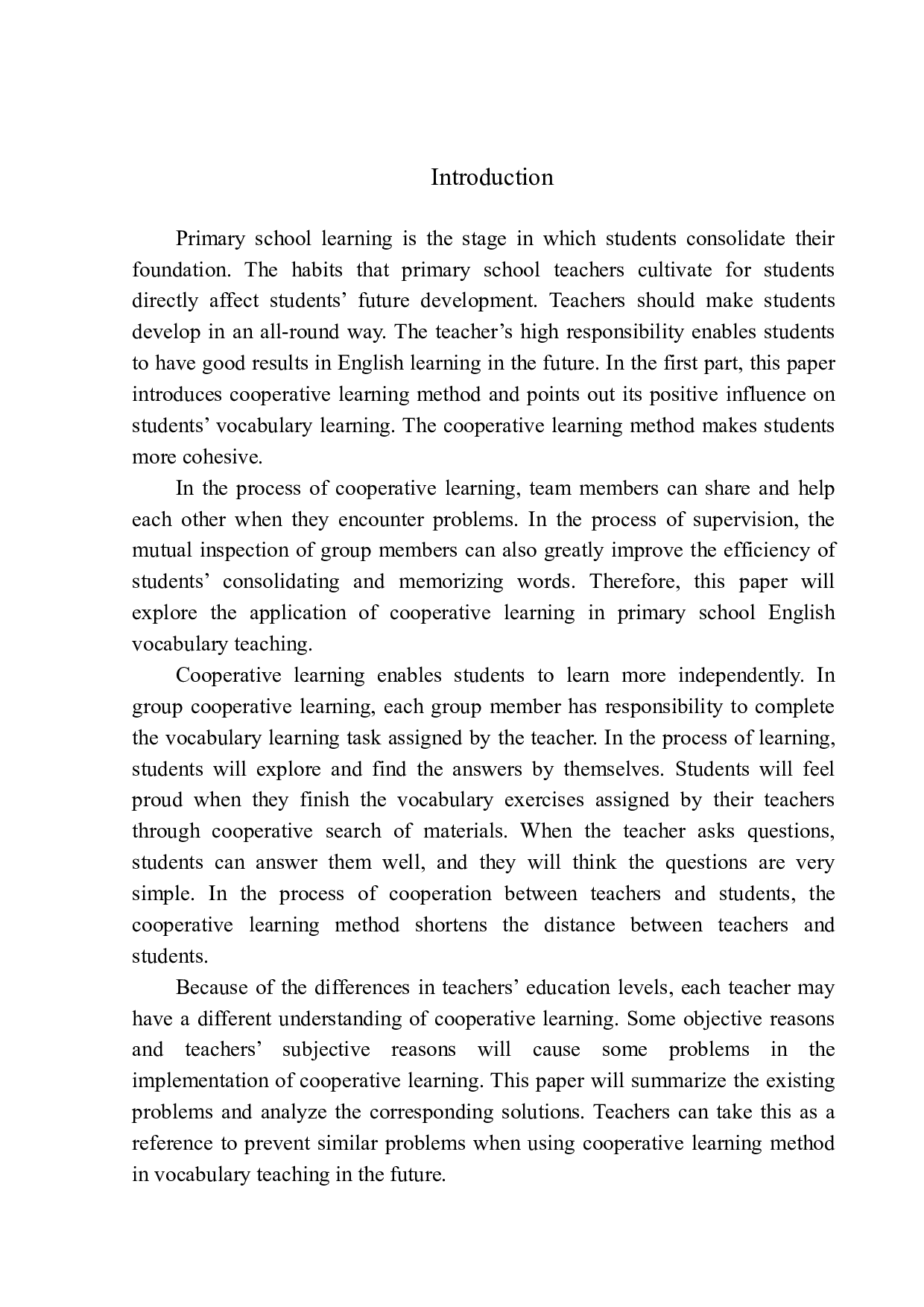 Application of Cooperative Learning in Primary School English Vocabulary Teaching-11196字.docx 第4页