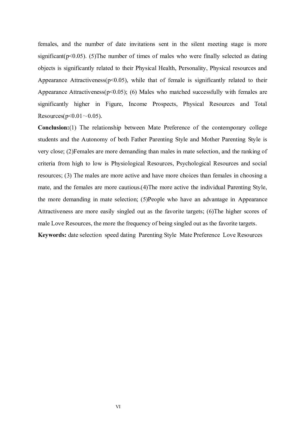 快速约会中心仪对象选择与父母教养方式、择偶偏好及恋爱资源的相关研究-22284字.docx 第6页