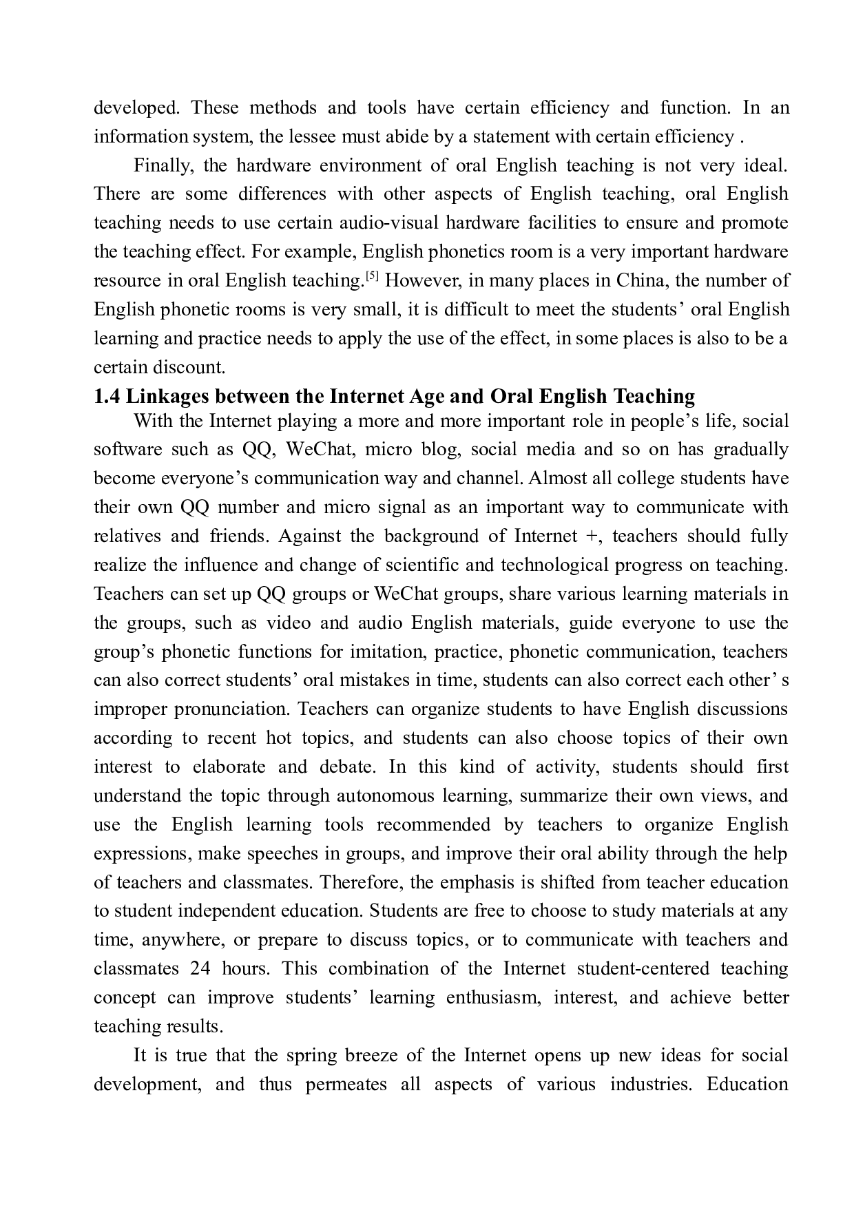 On the Application of Internet in Oral English Teaching-10410字.docx 第9页