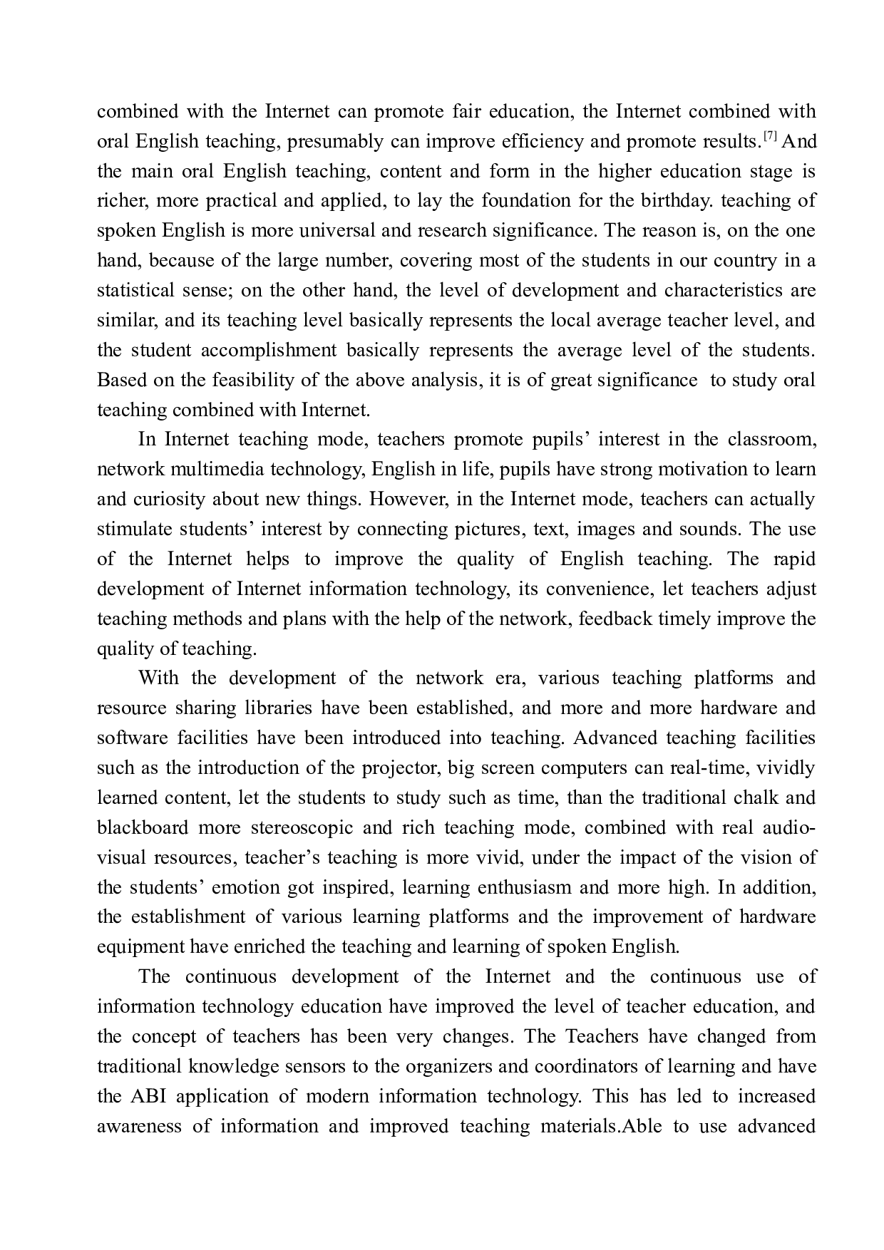 On the Application of Internet in Oral English Teaching-10410字.docx 第10页