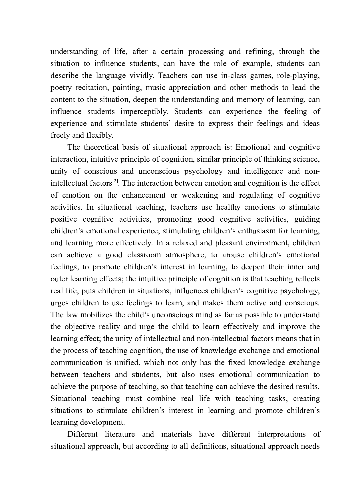 On the Application of Situational Approach in Children&rsquo;s Oral English Classroom Teaching-12264字.docx 第9页