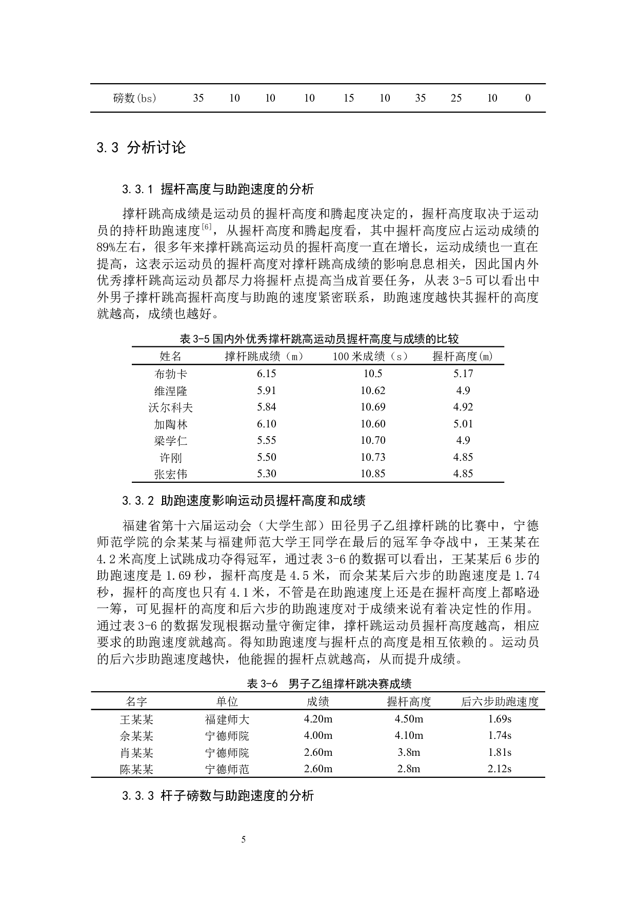 撑杆跳高后六步助跑速度对运动员成绩的影响&mdash;&mdash;以福建省第十六届运动会为例-8268字.docx 第8页