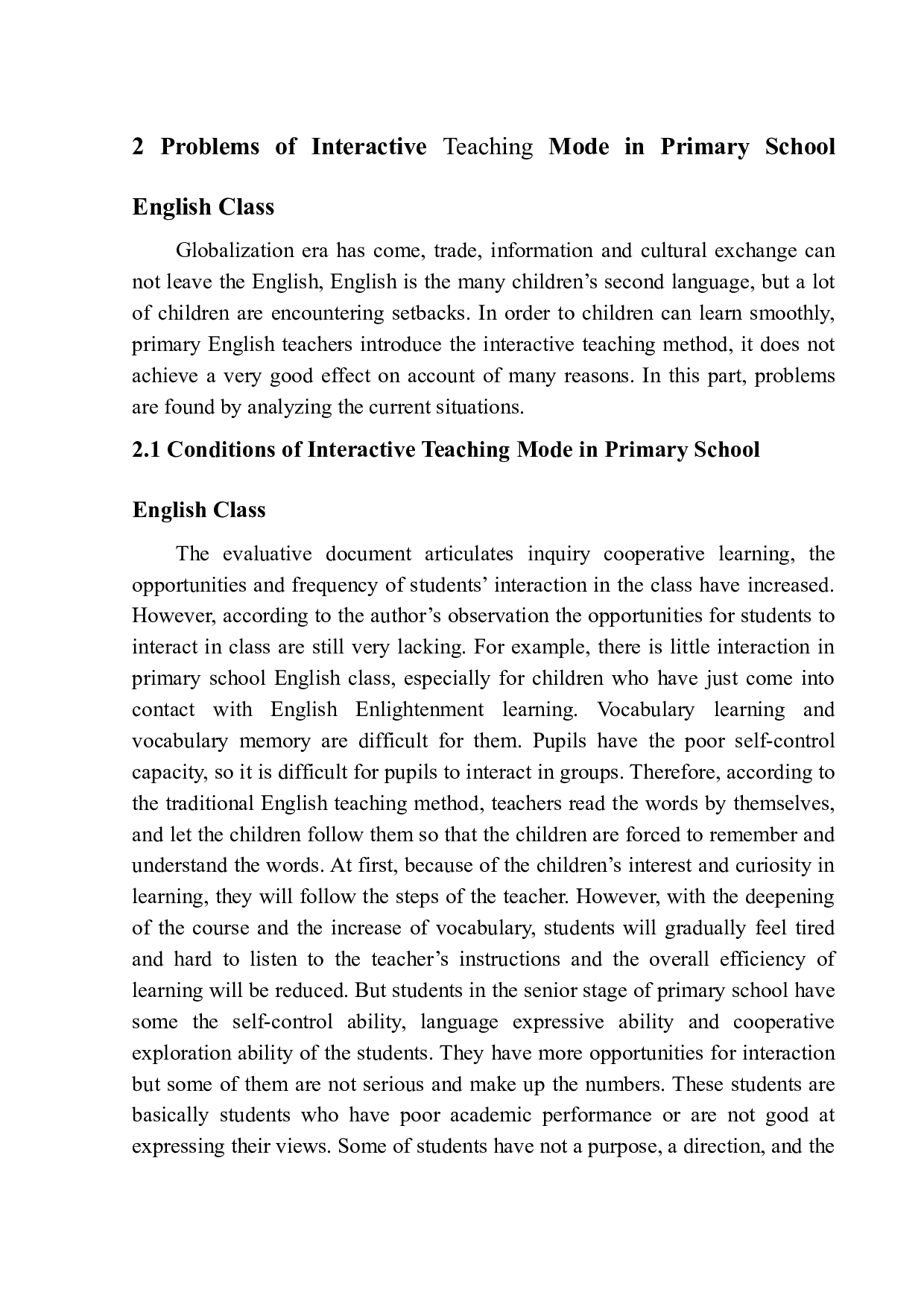 On the Interactive Teaching Mode in Primary School English Class-9167字.docx 第10页