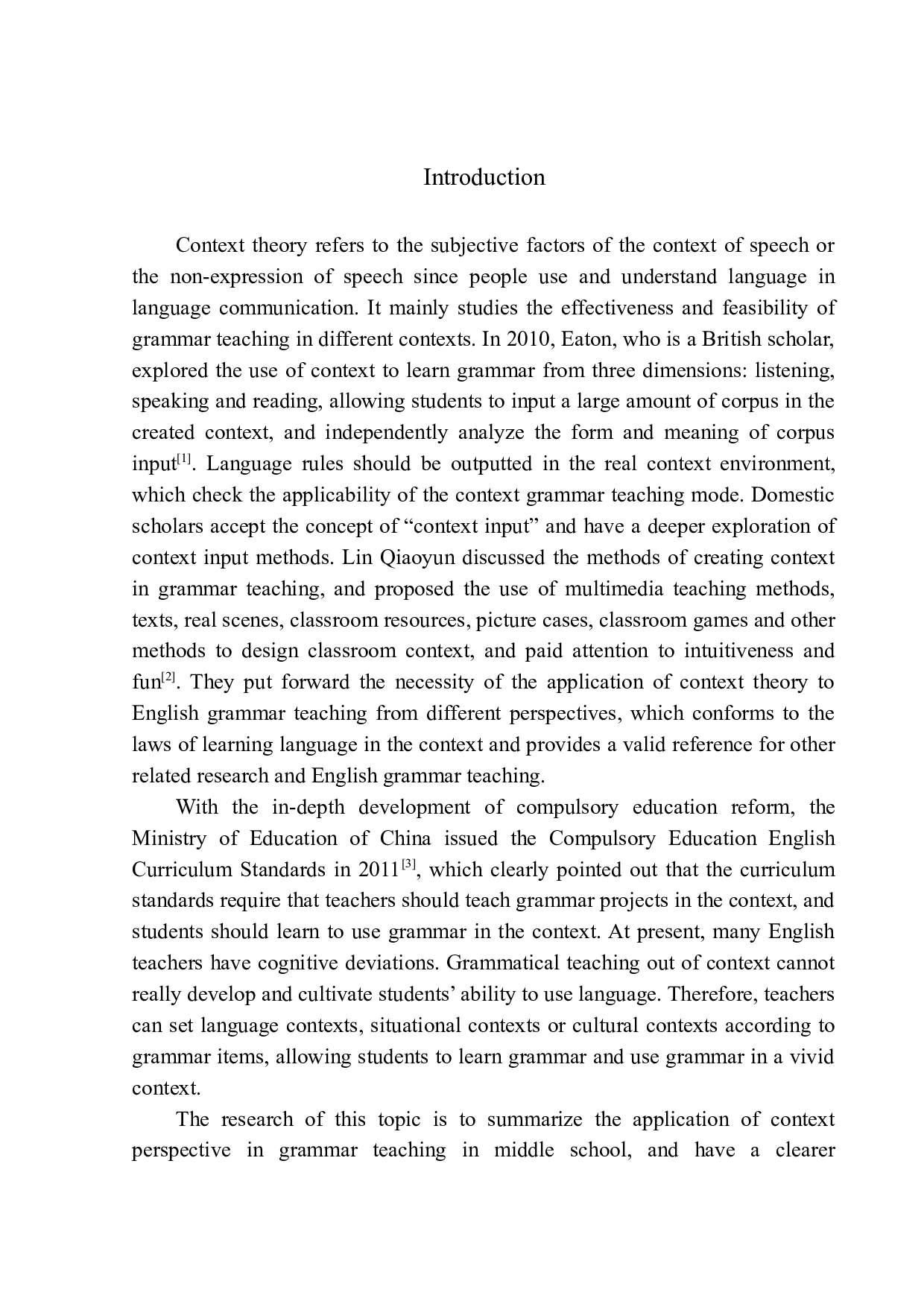 The Application of Context Theory to English Grammar Teaching in Middle School-11271字.docx 第4页