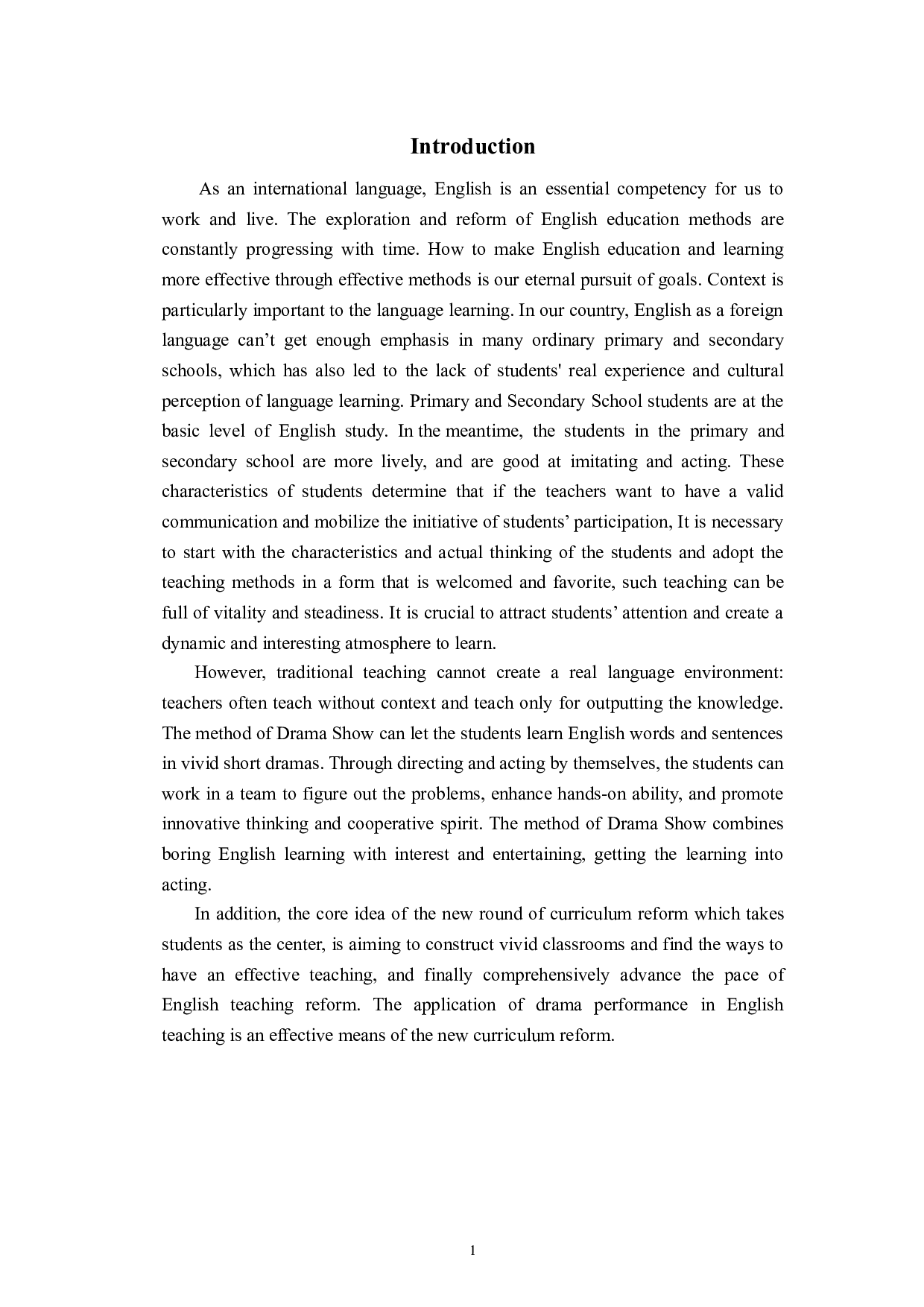 The Application of Drama Show in the English Teaching of Primary and Secondary School-5709字.docx 第5页