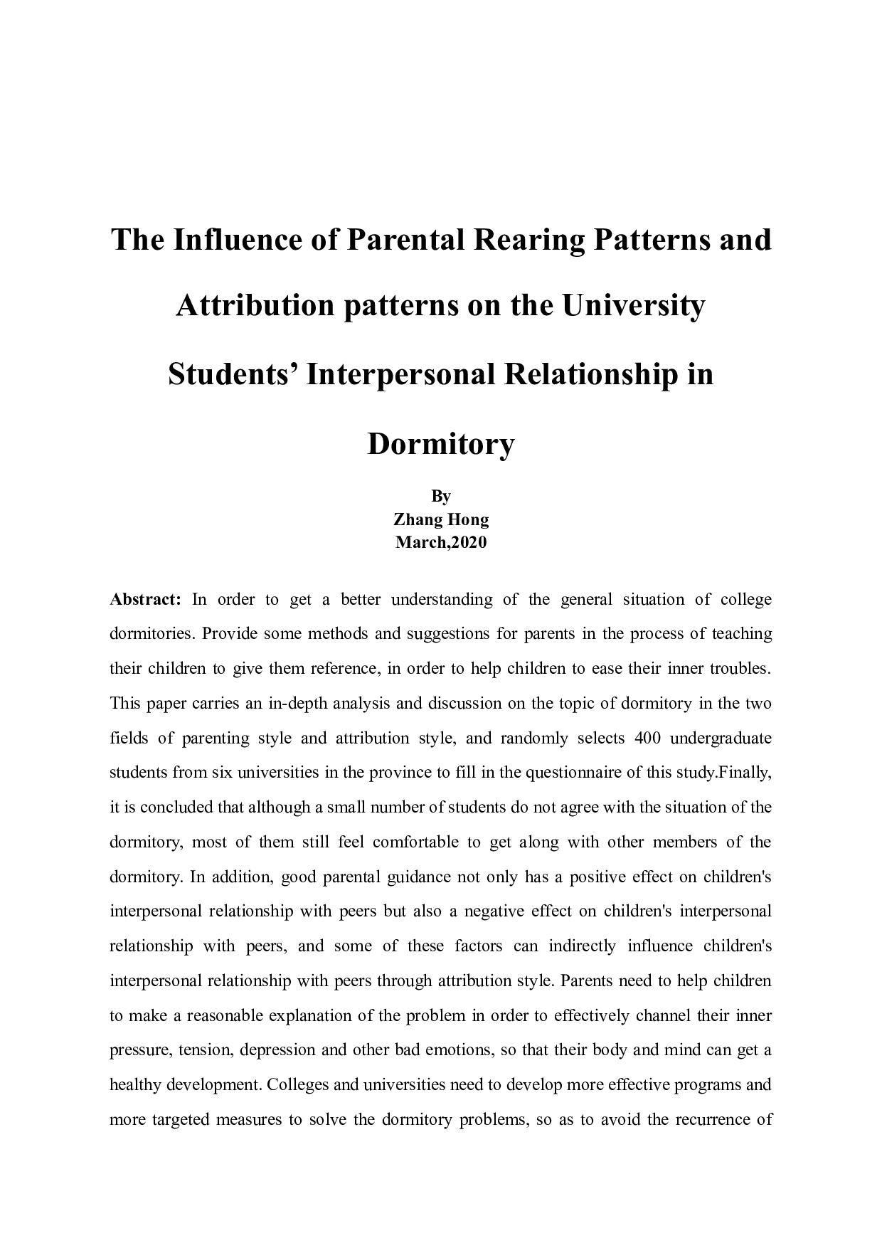 父母教养方式和归因方式对大学生宿舍人际关系的影响-26896字.docx 第4页