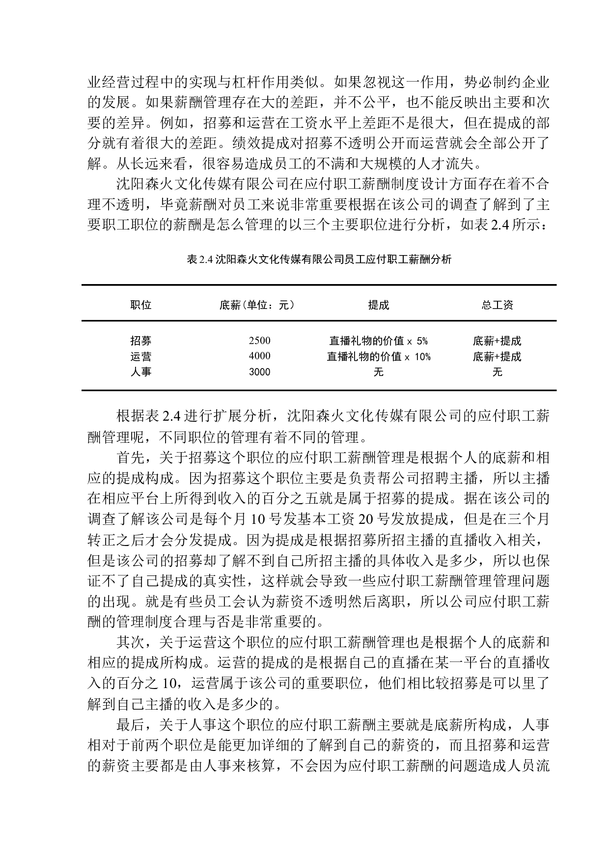 沈阳森火文化传媒应付职工薪酬管理存在的问题与对策-11230字.docx 第9页