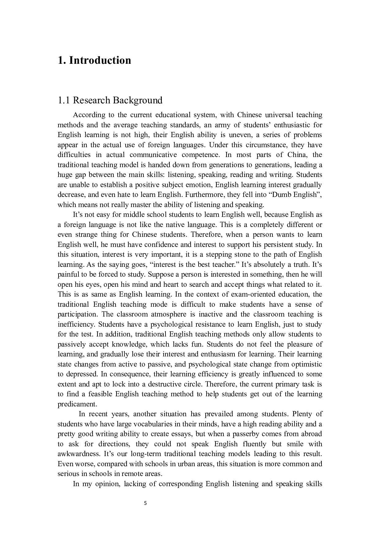 中学英语教学中肢体语言的运用-7215字.docx 第5页