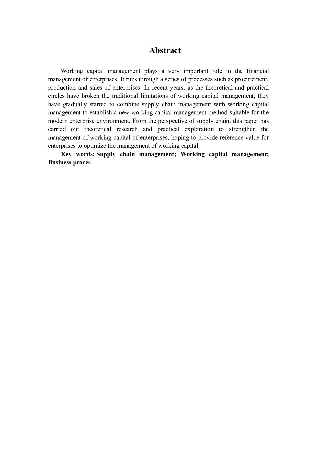 基于供应链视角下的营运资金的管理研究-11531字.docx 第2页