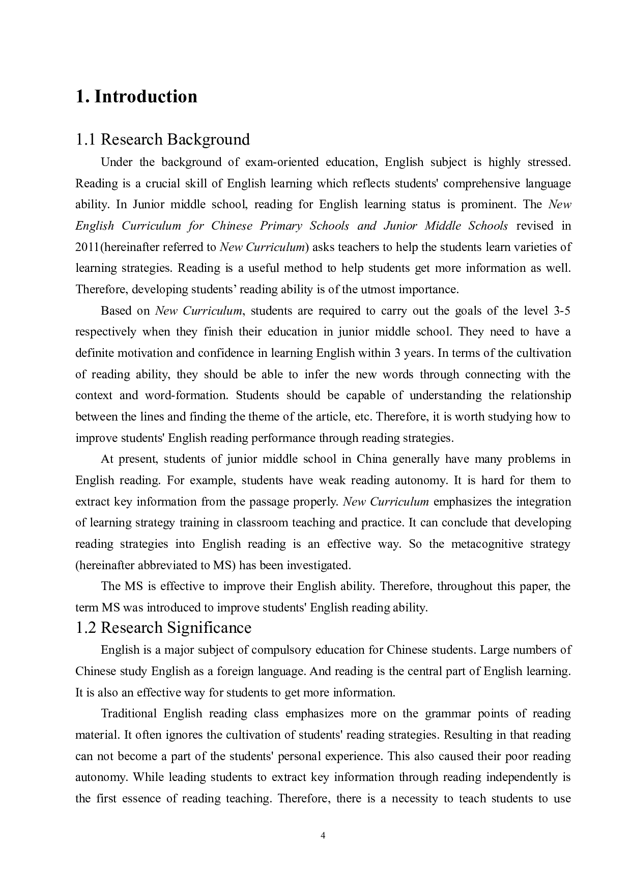 元认知策略在初中英语阅读中的应用-6451字.docx 第5页