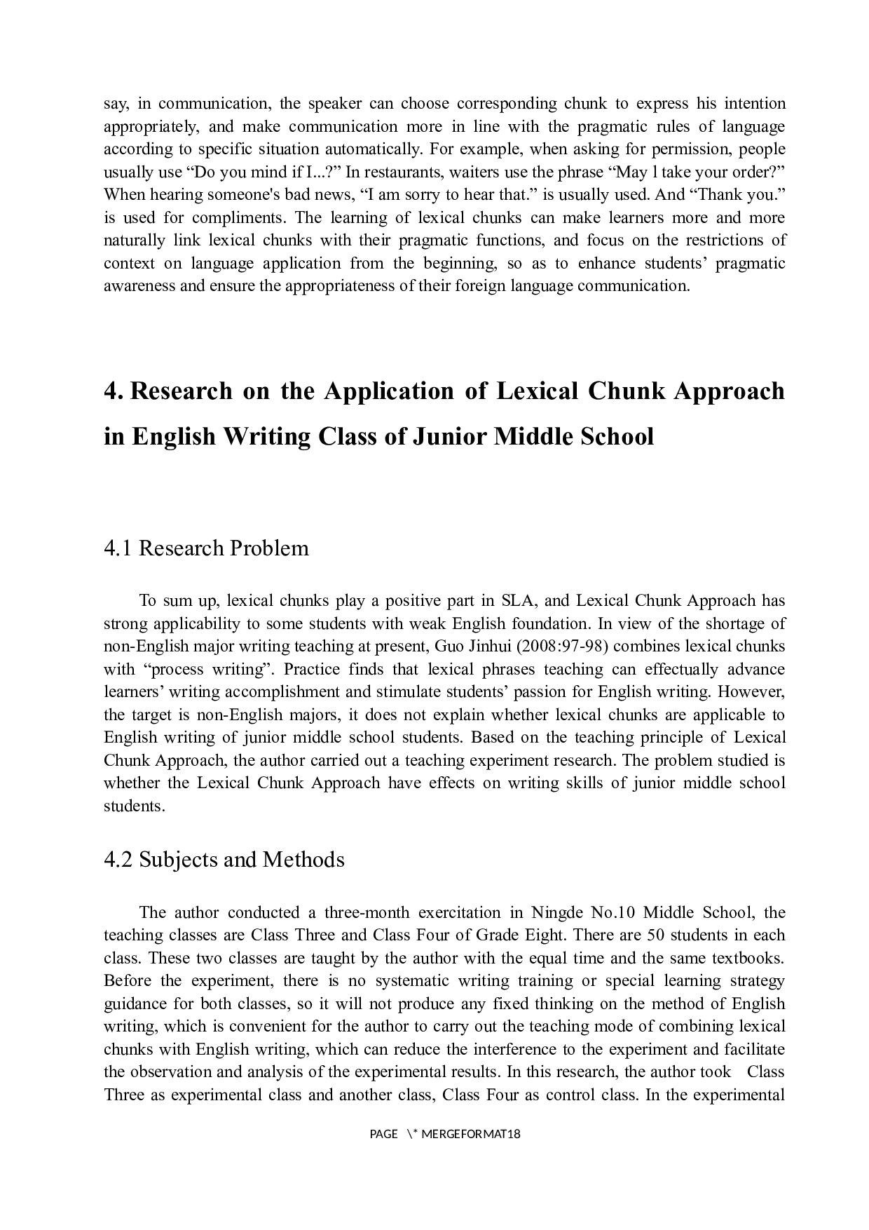 词块教学法在初中英语写作课堂上的应用-6165字.docx 第9页