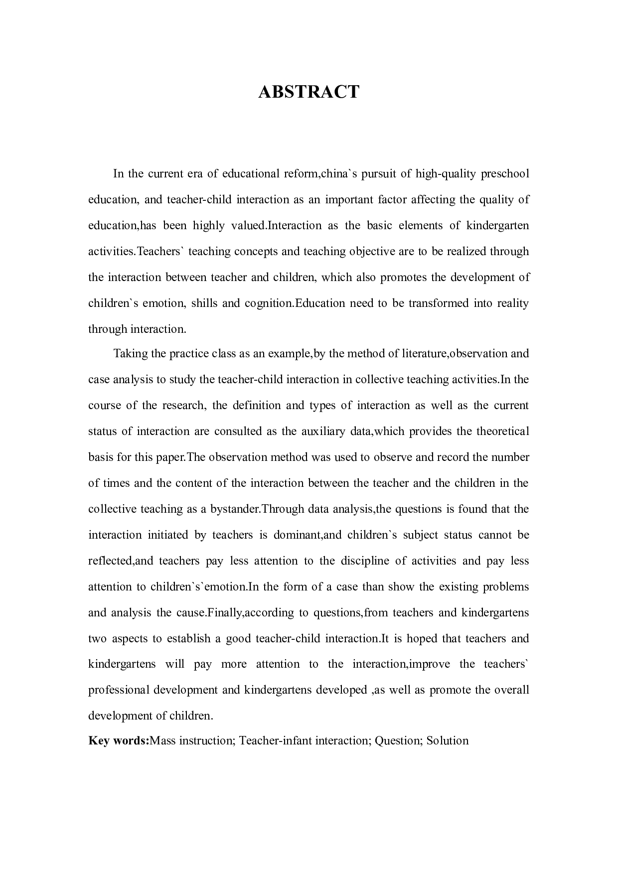 集体教学活动中师幼互动存在的问题及解决策略&mdash;以H幼儿园为例-12877字.docx 第3页