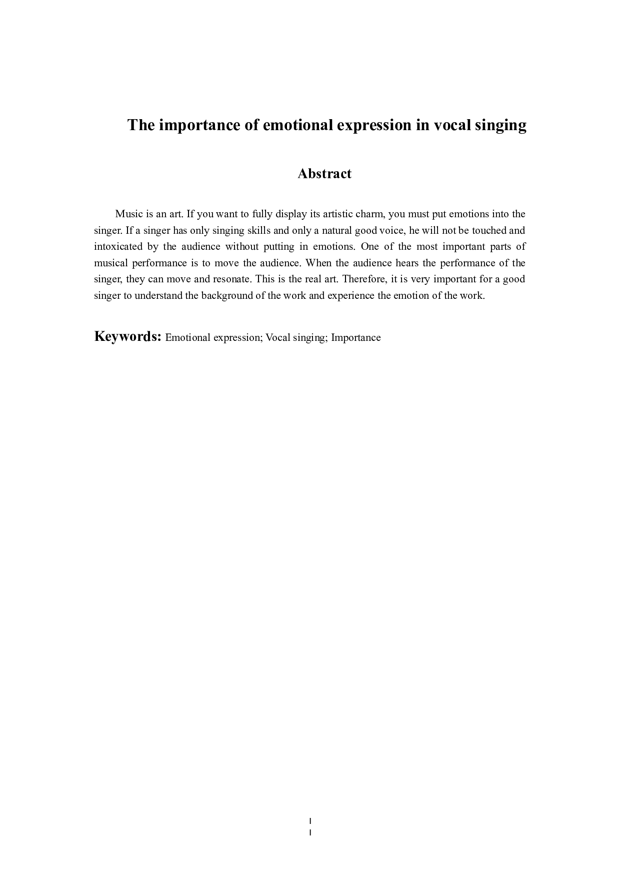 声乐演唱中情感表达的重要性-7075字.docx 第2页