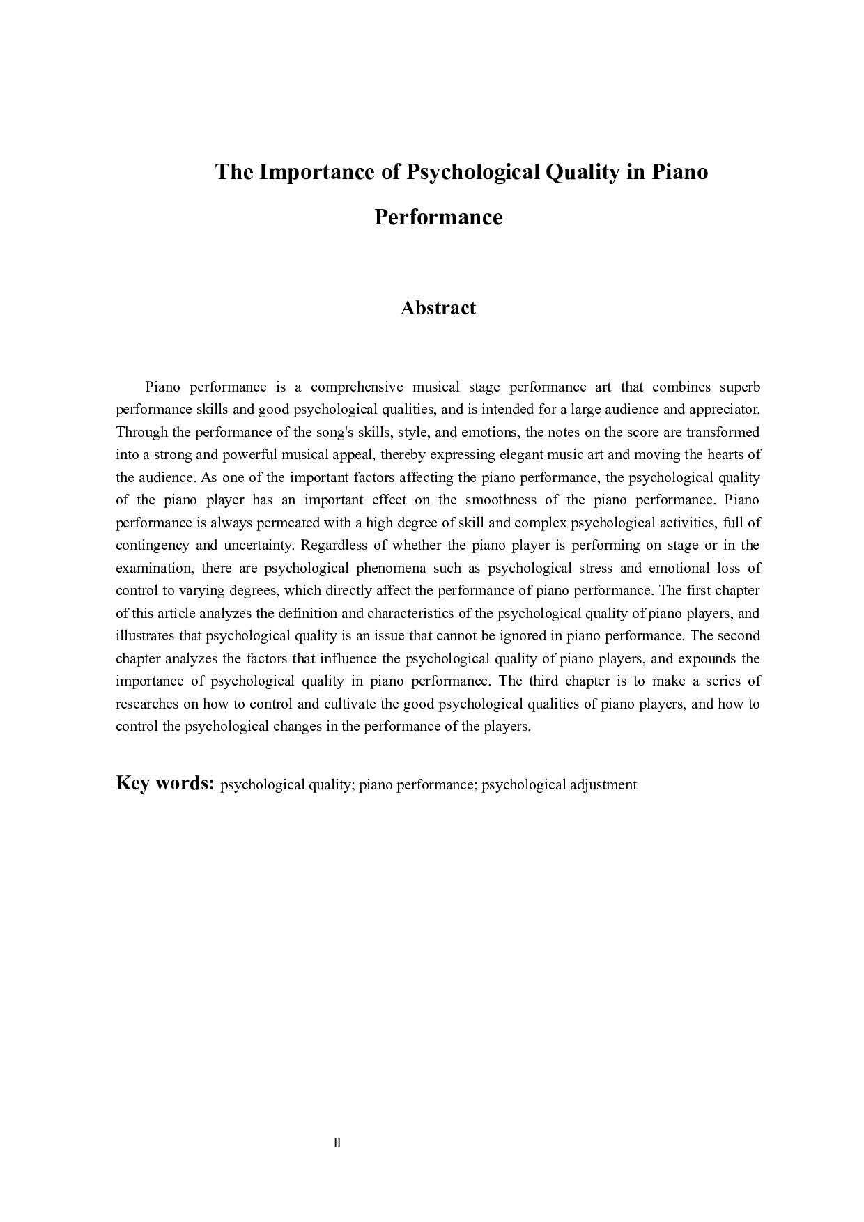 心理素质在钢琴演奏中的重要性 -7443字.docx 第2页