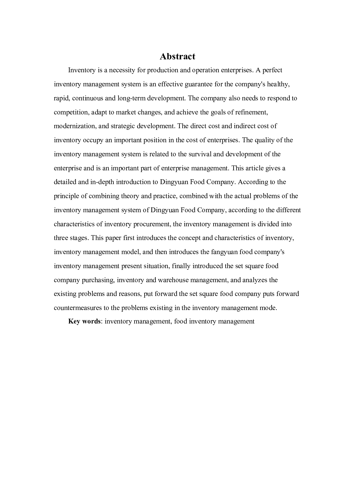 浅析鼎芳园公司存货管理存在的问题及对策-9543字.docx 第2页