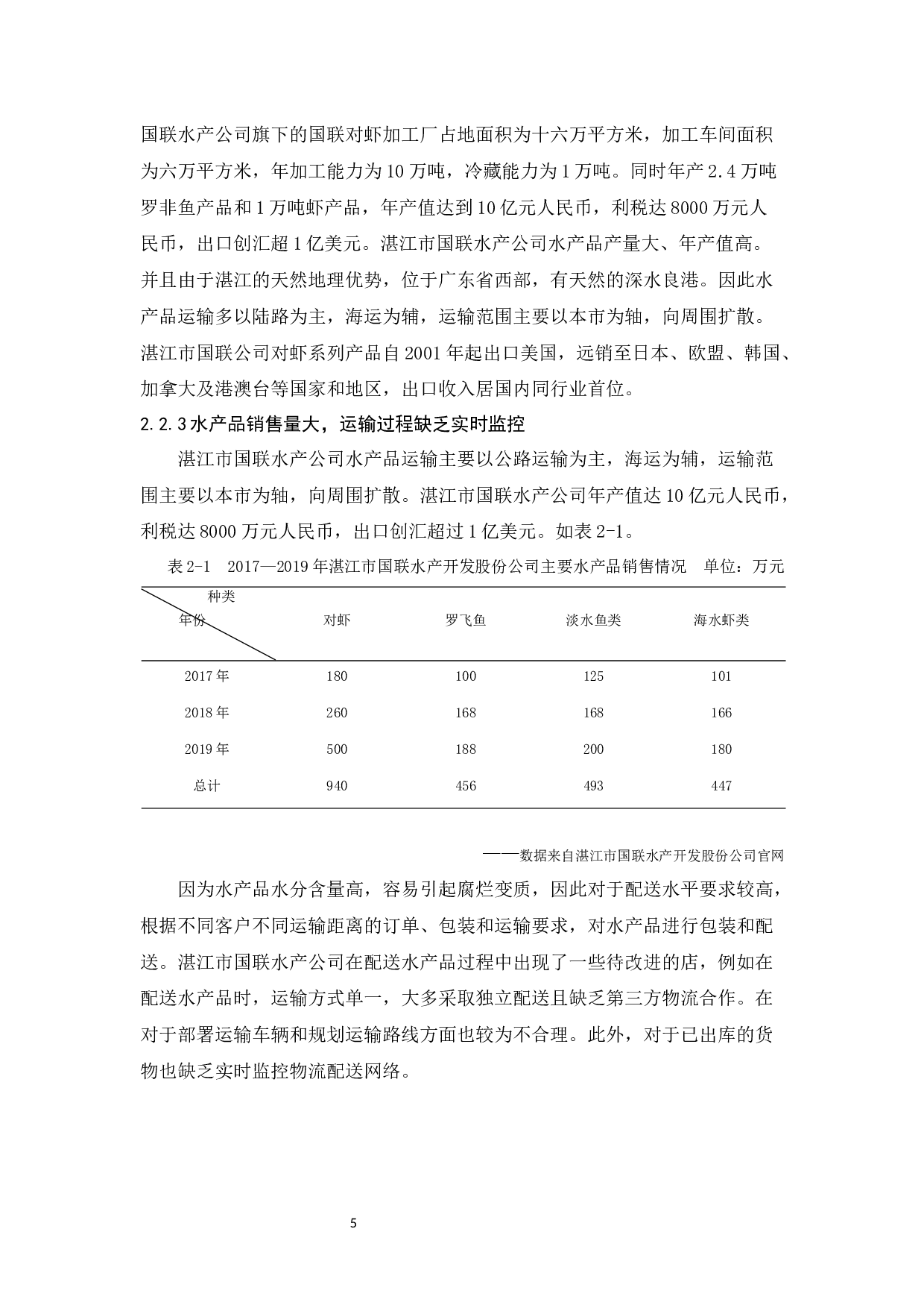 湛江市国联水产公司物流现状与对策分析-9582字.docx 第7页