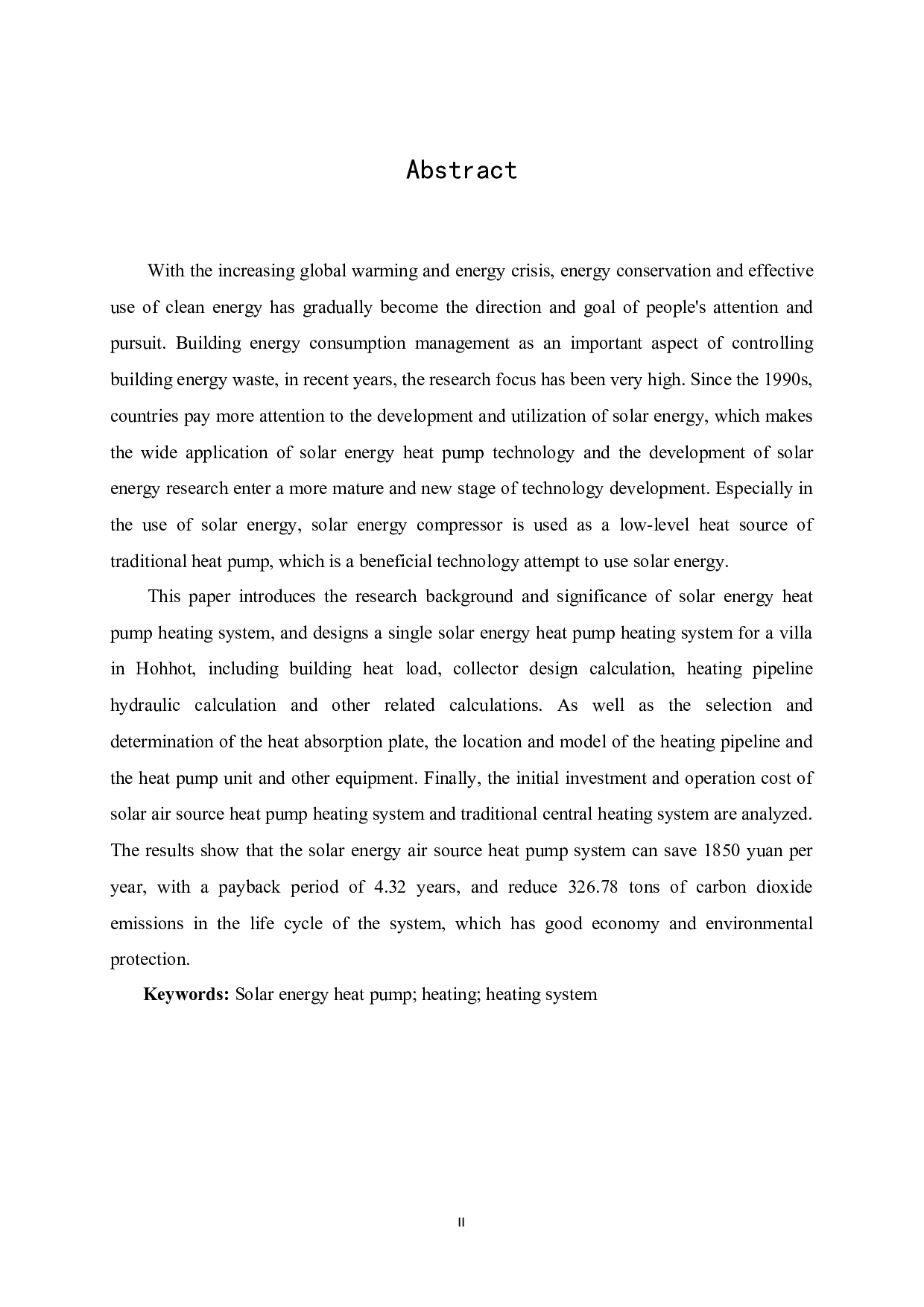 呼和浩特市某独栋别墅太阳能热泵供暖系统设计-16371字.docx 第4页