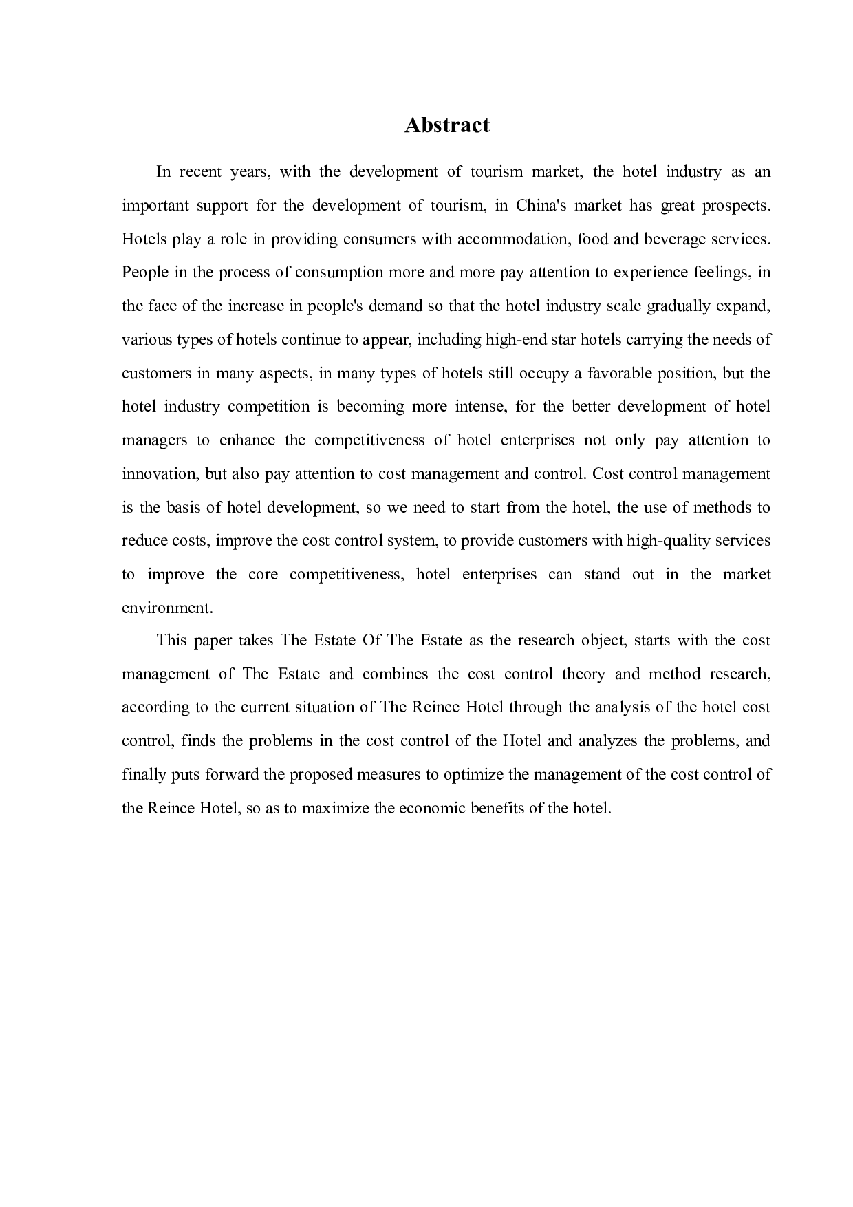 万丽酒店成本控制管理研究-13368字.docx 第2页