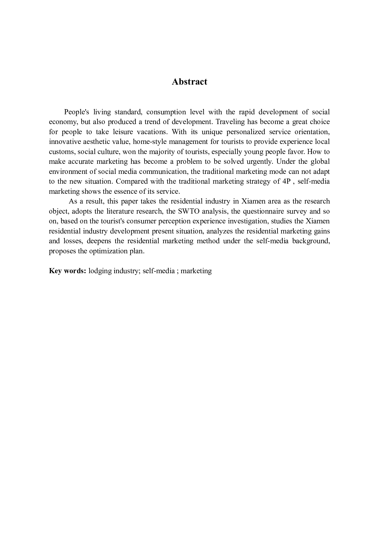 自媒体背景下民宿营销优化研究&mdash;&mdash;以厦门区域为例-12637字.docx 第2页