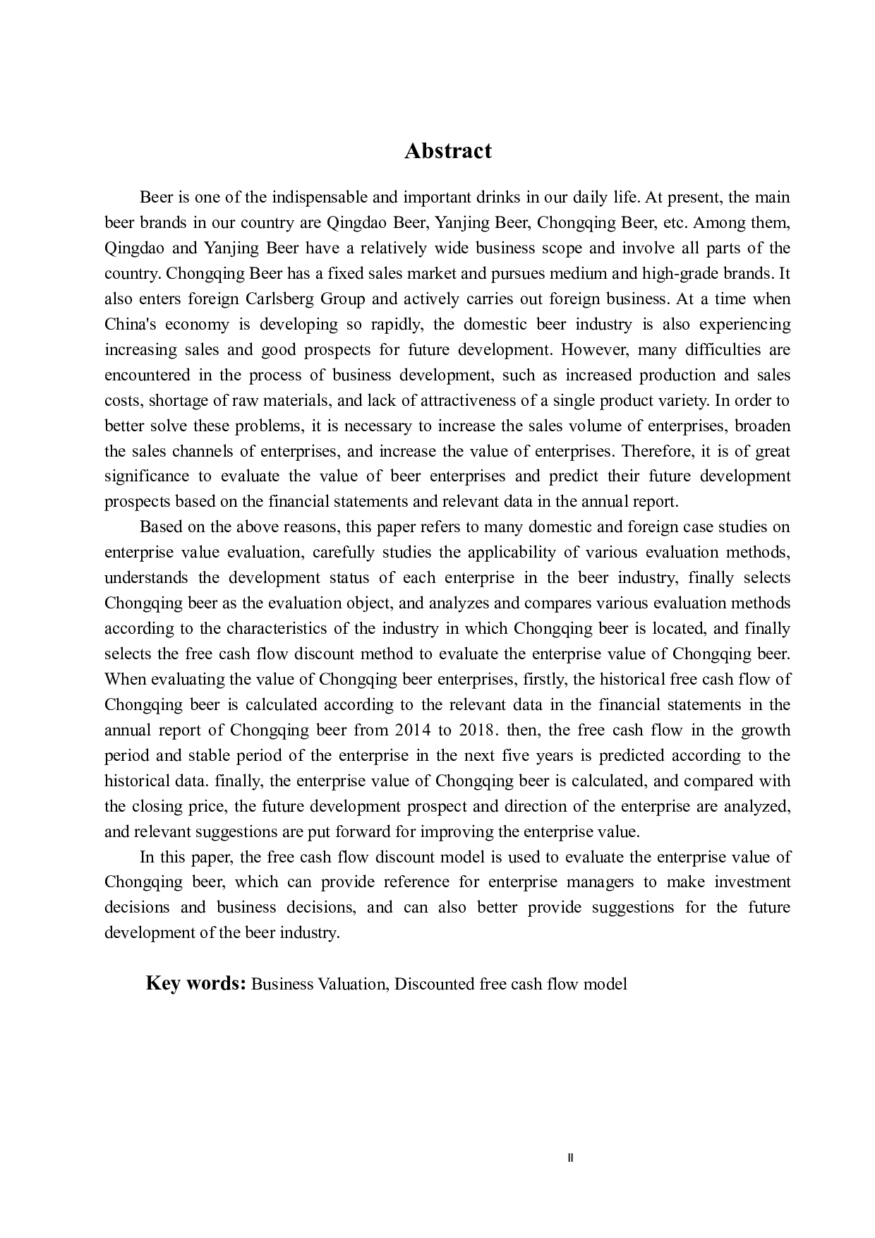 _基于自由现金流的重庆啤酒企业价值评估_基于自由现金流的重庆啤酒企业价值评估-12453字.docx 第3页