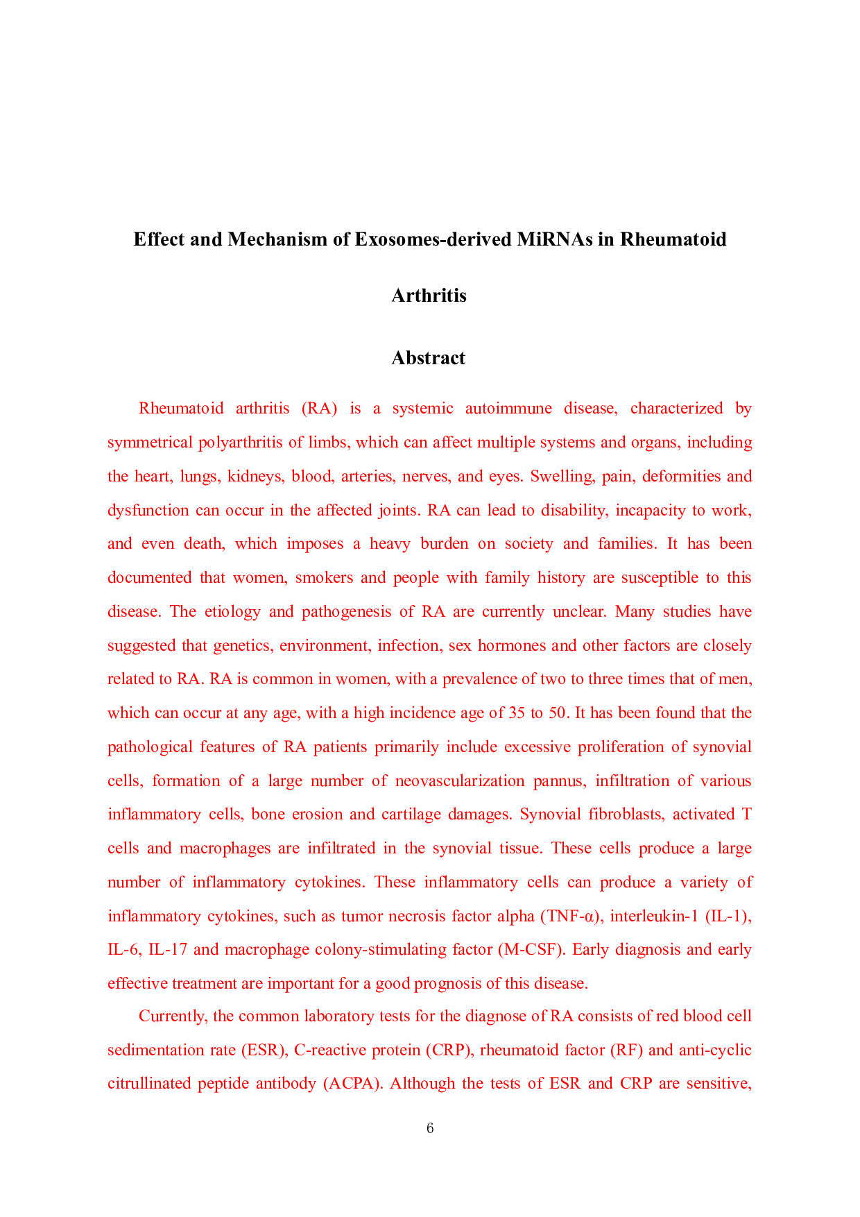 外泌体源性miRNAs在类风湿关节炎中的作用及机制研究-54667字.docx 第7页