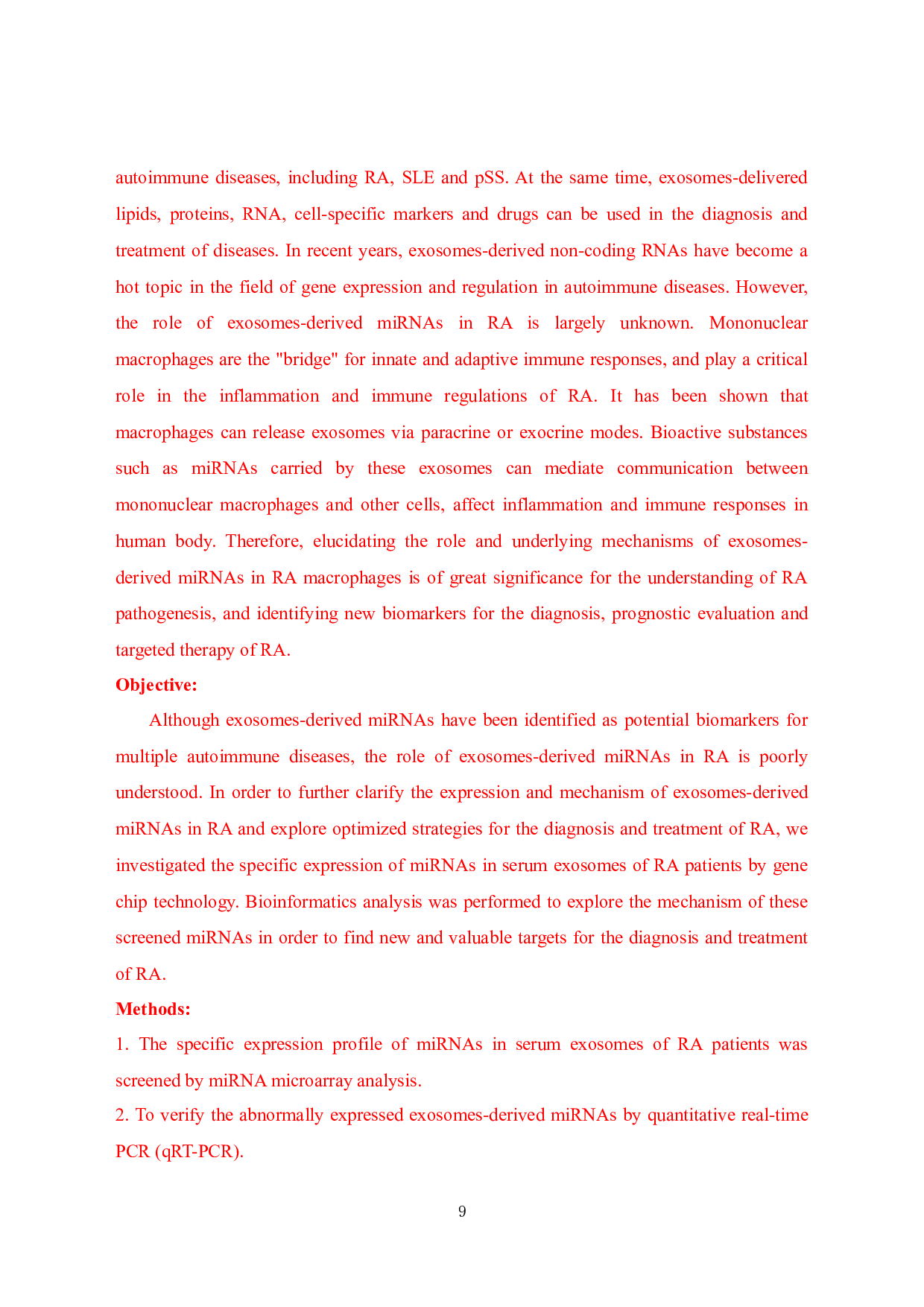 外泌体源性miRNAs在类风湿关节炎中的作用及机制研究-54667字.docx 第10页