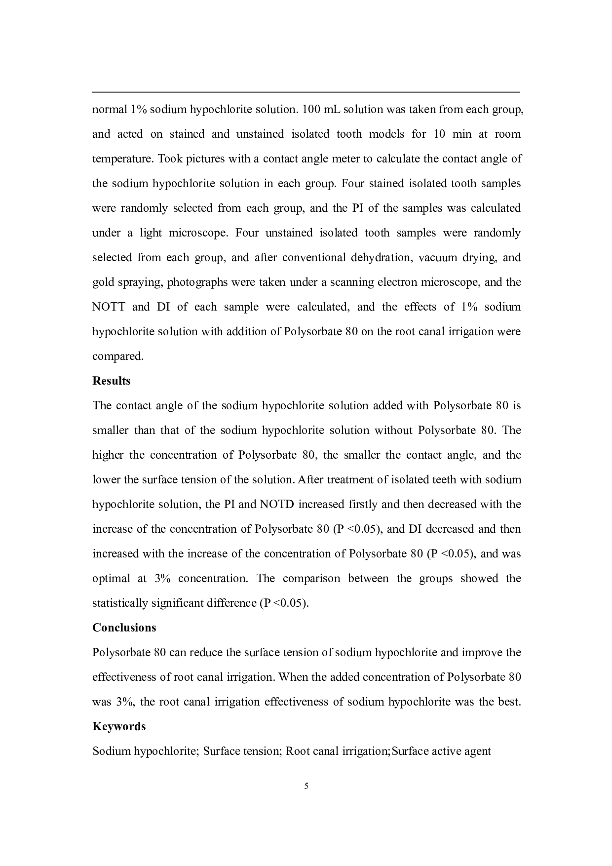 不同浓度的聚山梨酯80对次氯酸钠根管冲洗效果的影响-3469字.pdf 第9页