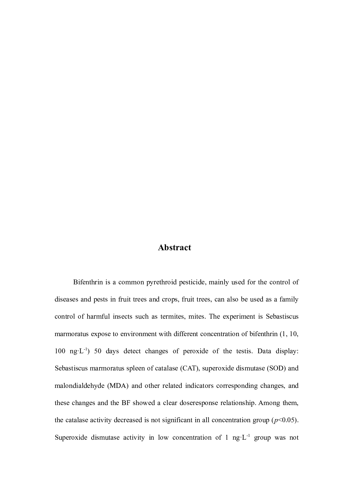 联苯菊酯暴露对褐菖鮋精巢脂质过氧化的诱导-4692字.docx 第2页