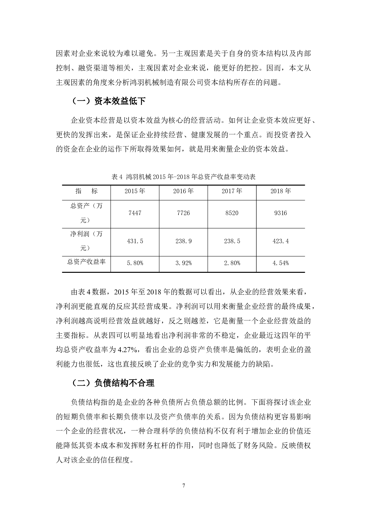 鸿羽机械制造有限公司资本结构问题及优化策略探讨-9770字.docx 第10页