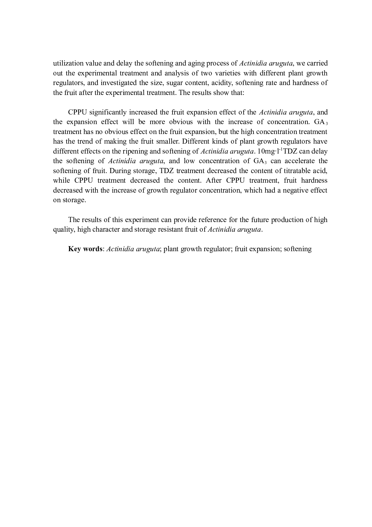 植物生长调节剂对软枣猕猴桃果实膨大及软化的影响-7721字.docx 第2页