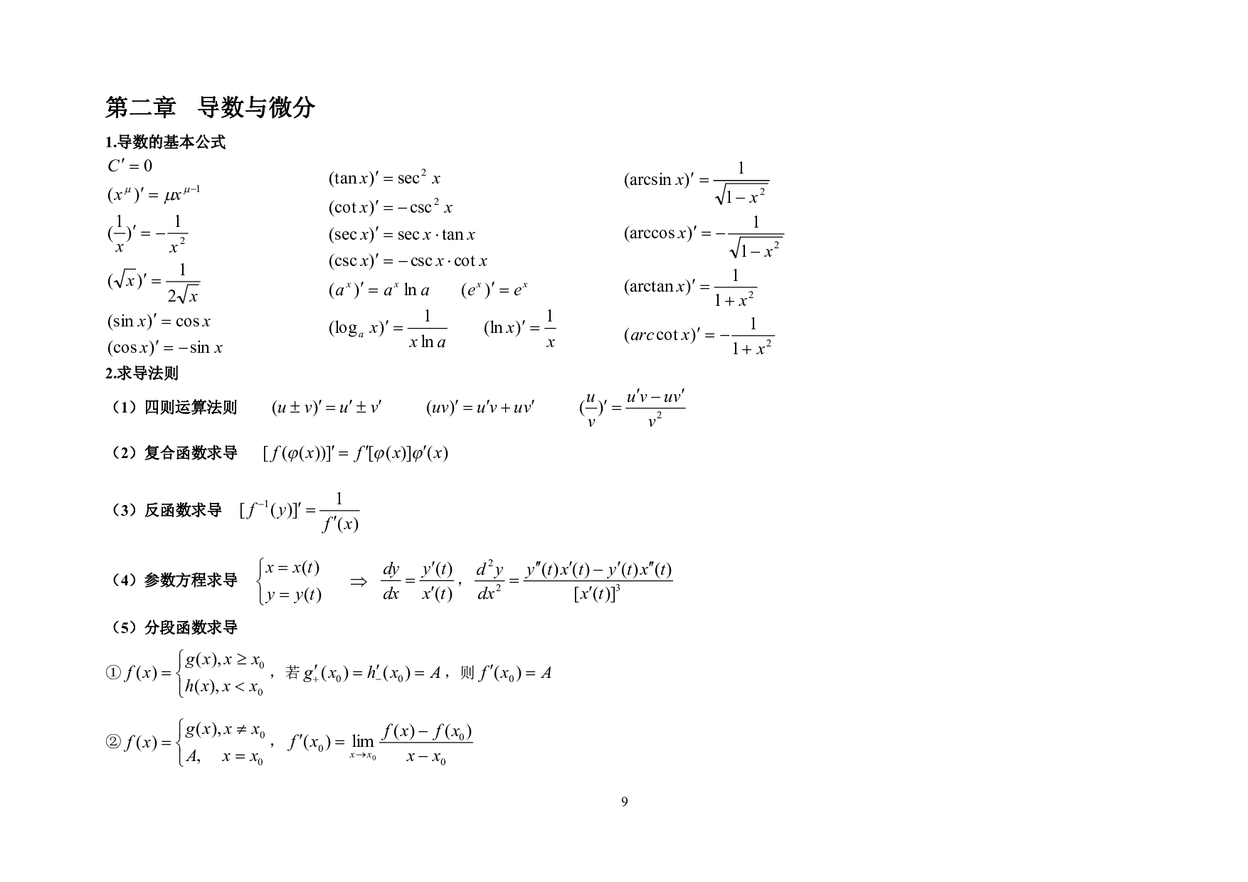 考研数学公式大全.pdf 第9页