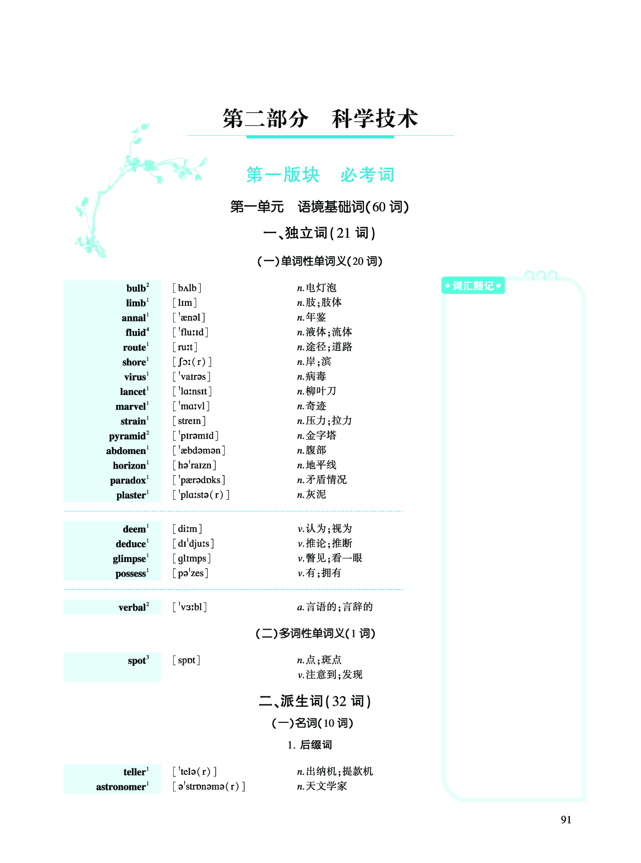 第二部分 科学技术（第一板块 必考词）.pdf 第1页
