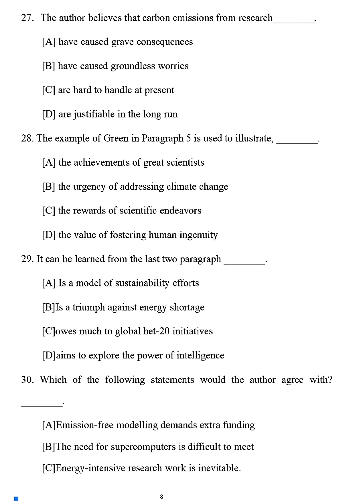 2025考研英语一真题及答案.pdf 第8页