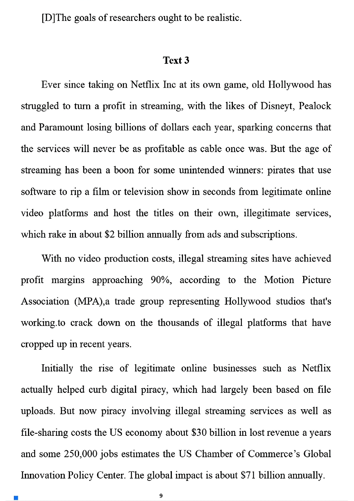 2025考研英语一真题及答案.pdf 第9页