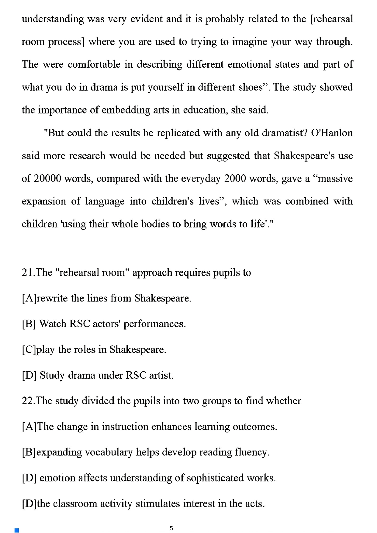 2025考研英语一真题及答案.pdf 第5页