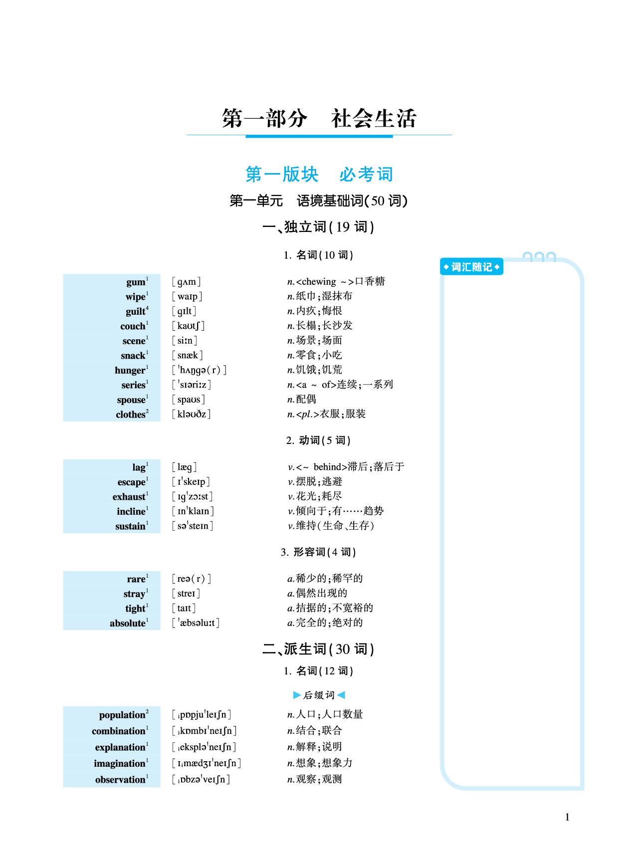 第一部分社会生活（第一板块必考词）.pdf 第7页