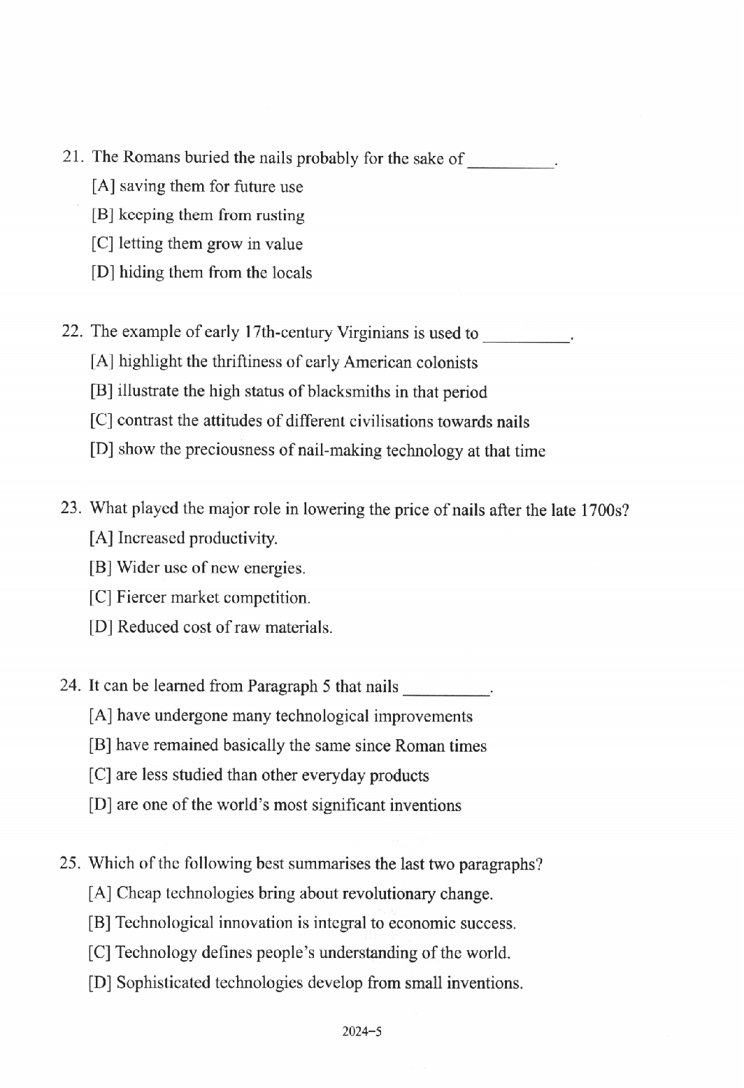 2024年考研英语一真题.pdf 第5页