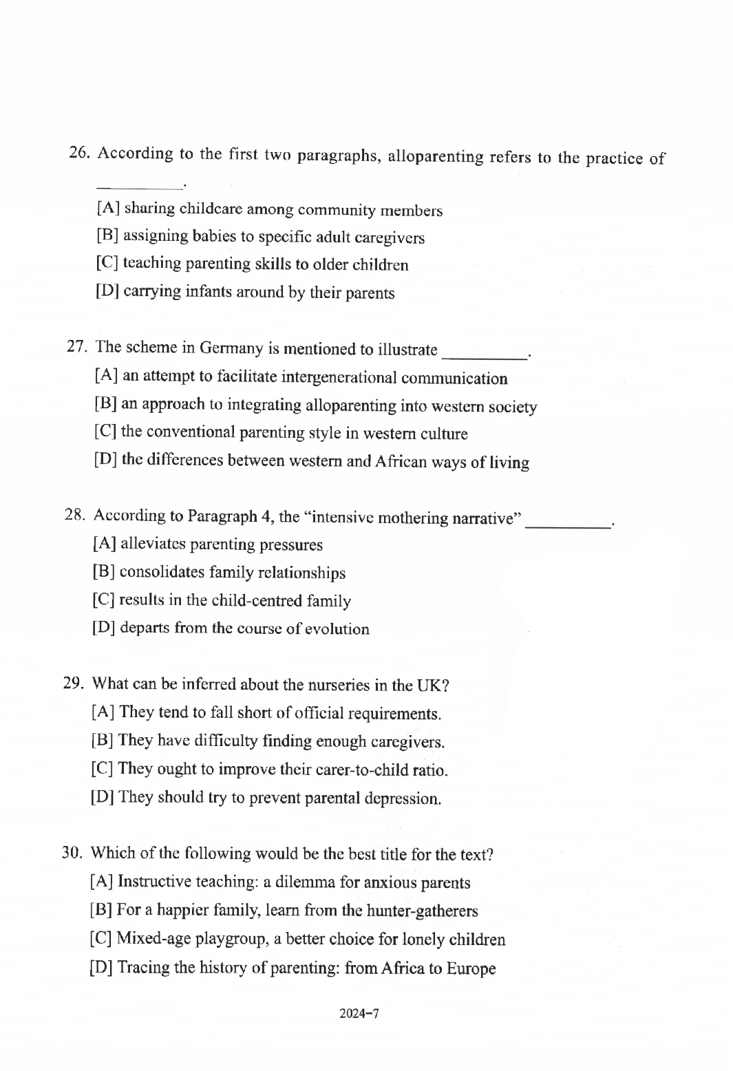 2024年考研英语一真题.pdf 第7页