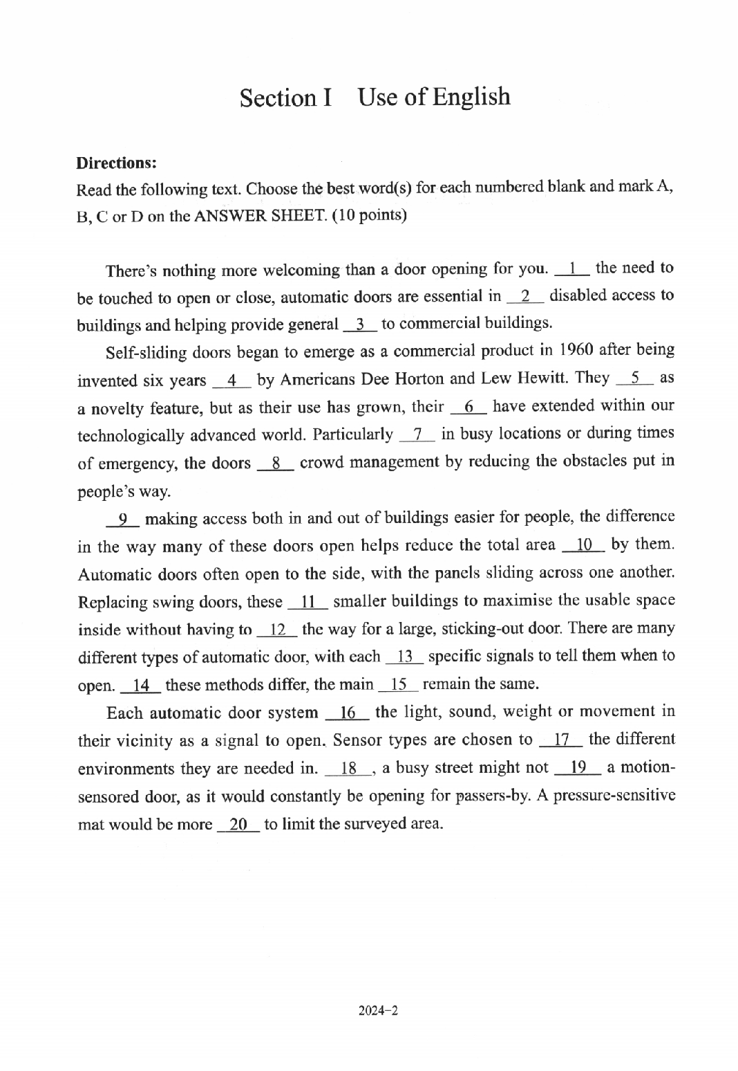 2024年考研英语一真题.pdf 第2页