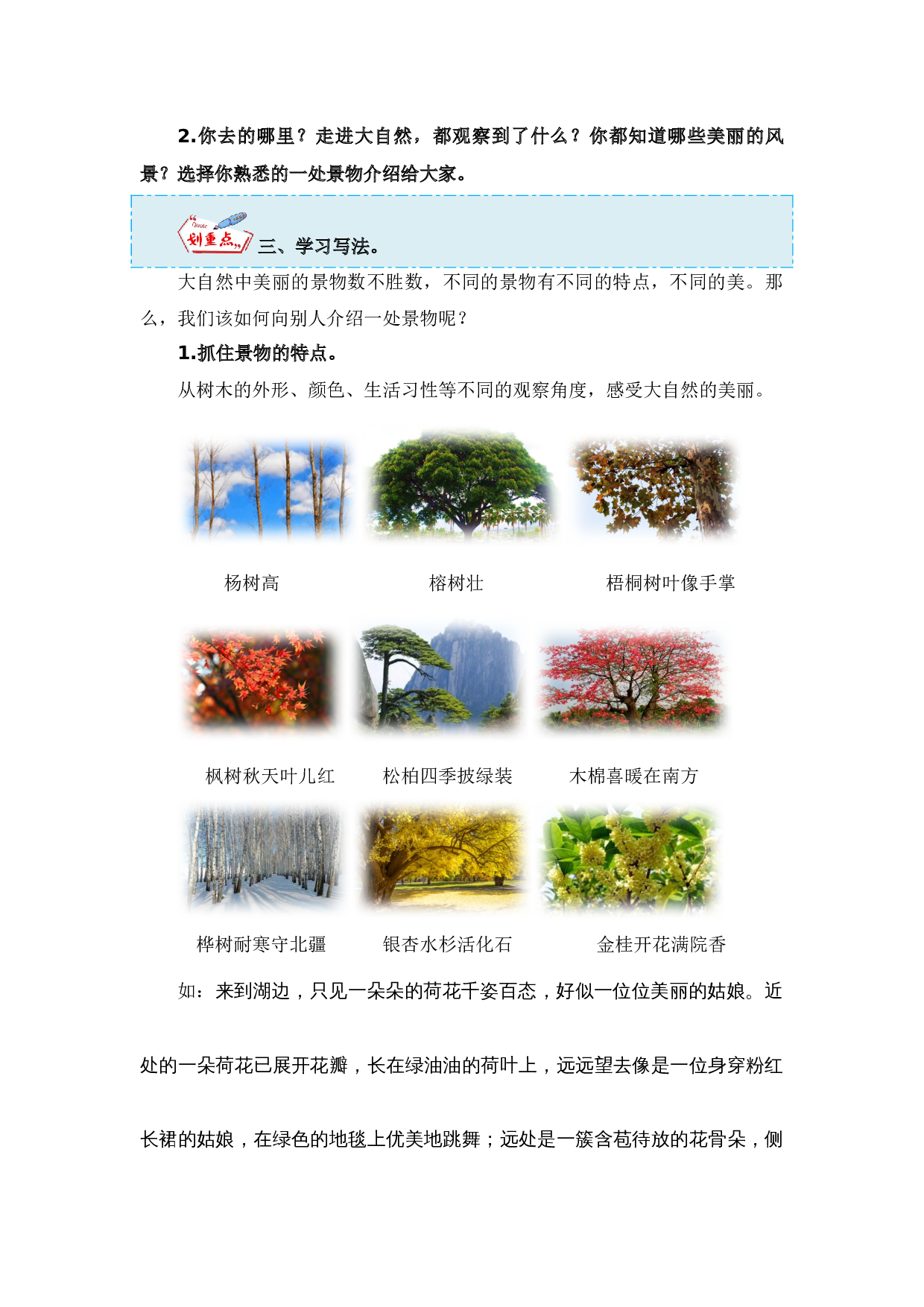 第二单元写话：美丽的大自然（教学设计）-（统编版）.docx 第7页