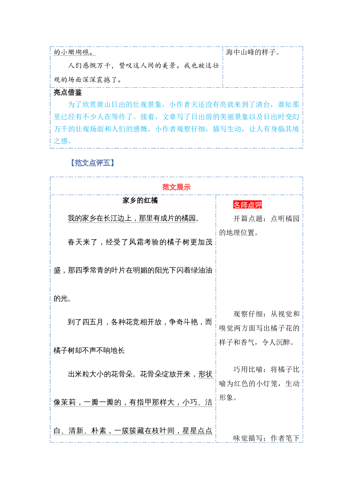 第二单元习作：美丽的大自然（范文点评）（统编版）.docx 第10页