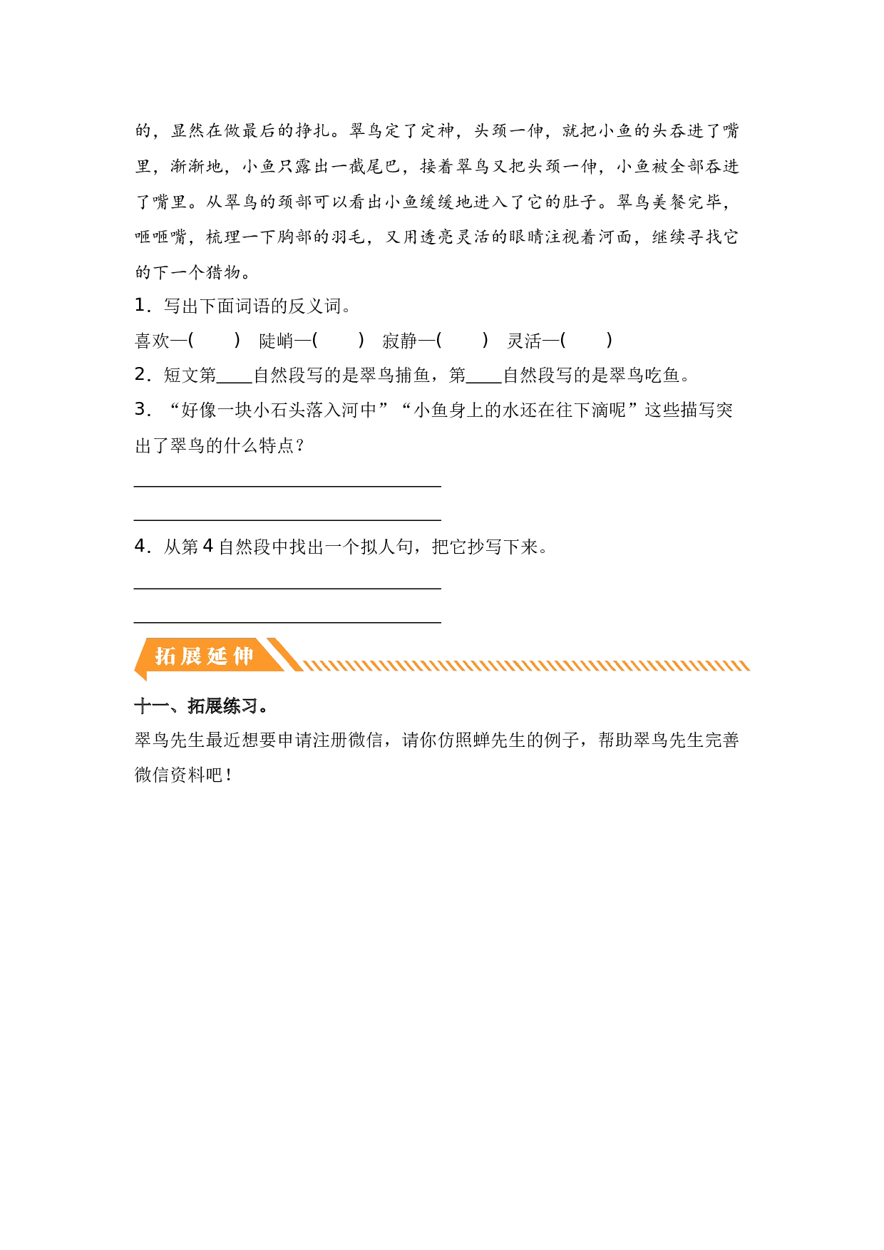 第15课 搭船的鸟 -三年级语文上册（统编版）.docx 第4页