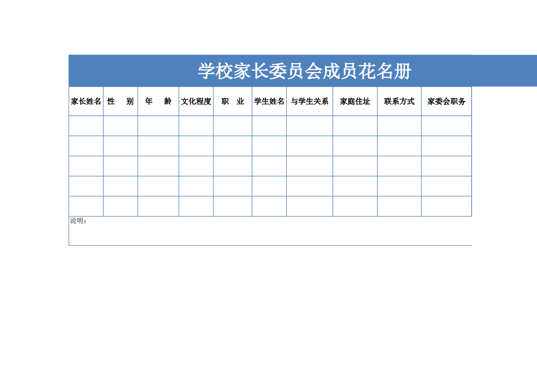 2.学校家长委员会名单表格.xlsx 第1页