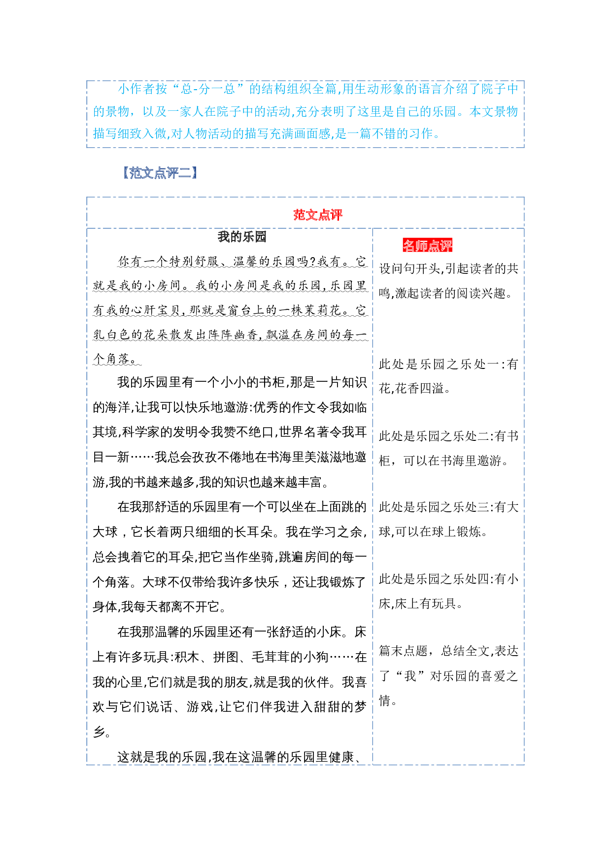 第一单元习作：我的乐园（范文点评）（统编版）.docx 第7页