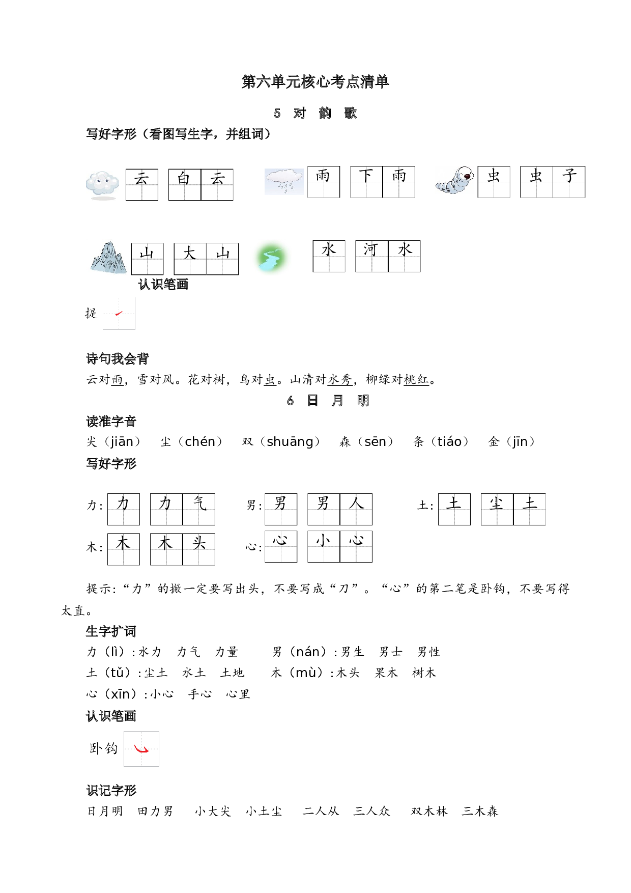 第六单元核心考点清单.docx 第1页
